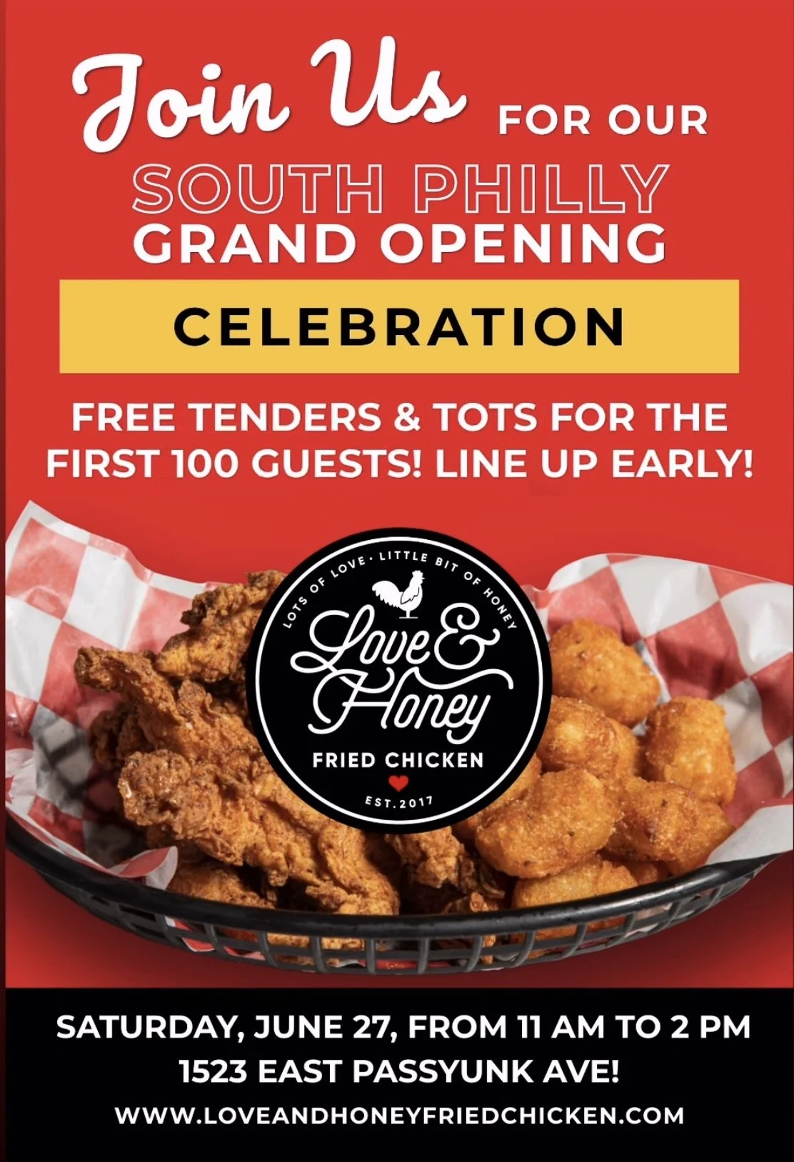 Love & Honey Fried Chicken - South Philly Grand Opening