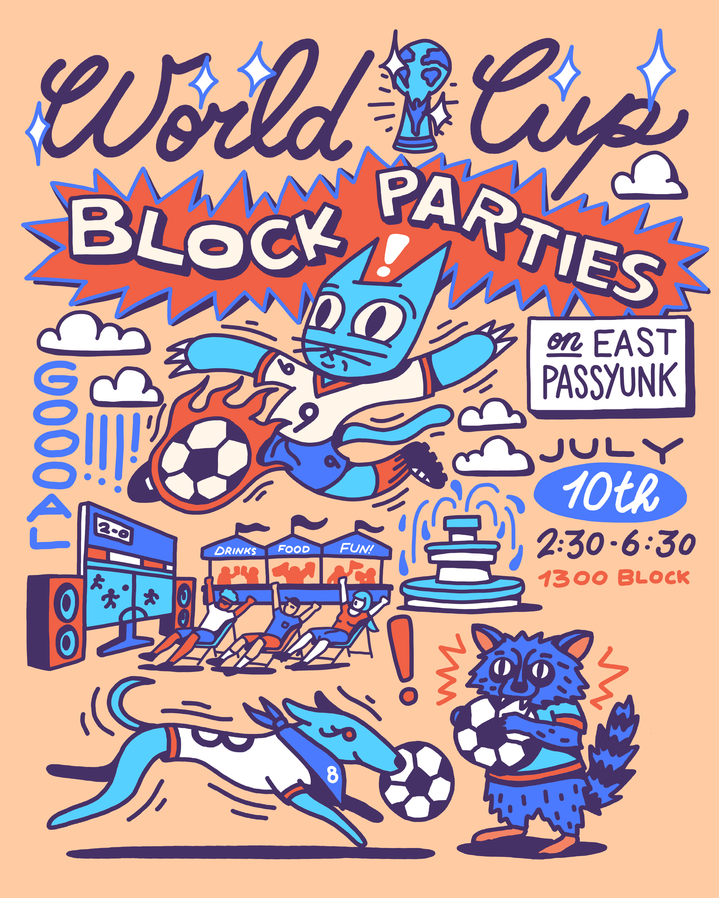 World Cup Block Party - 1300 Block
