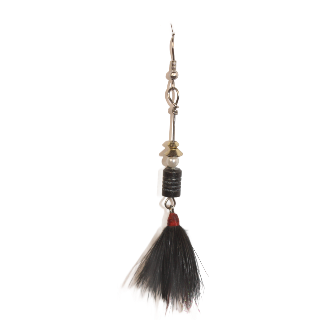 fly fish earring - single