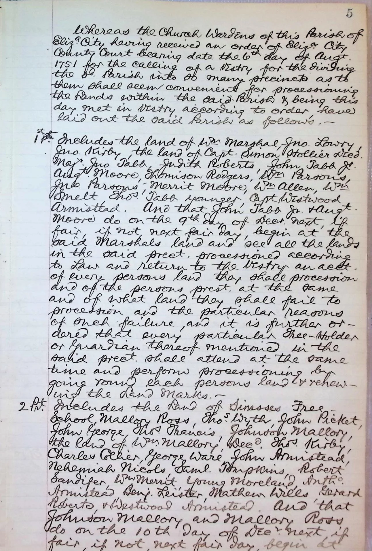 In 1751, Thomas Wythe, George's older brother,  is the owner of Chesterville.  Look for his name in the 2nd Precinct.  