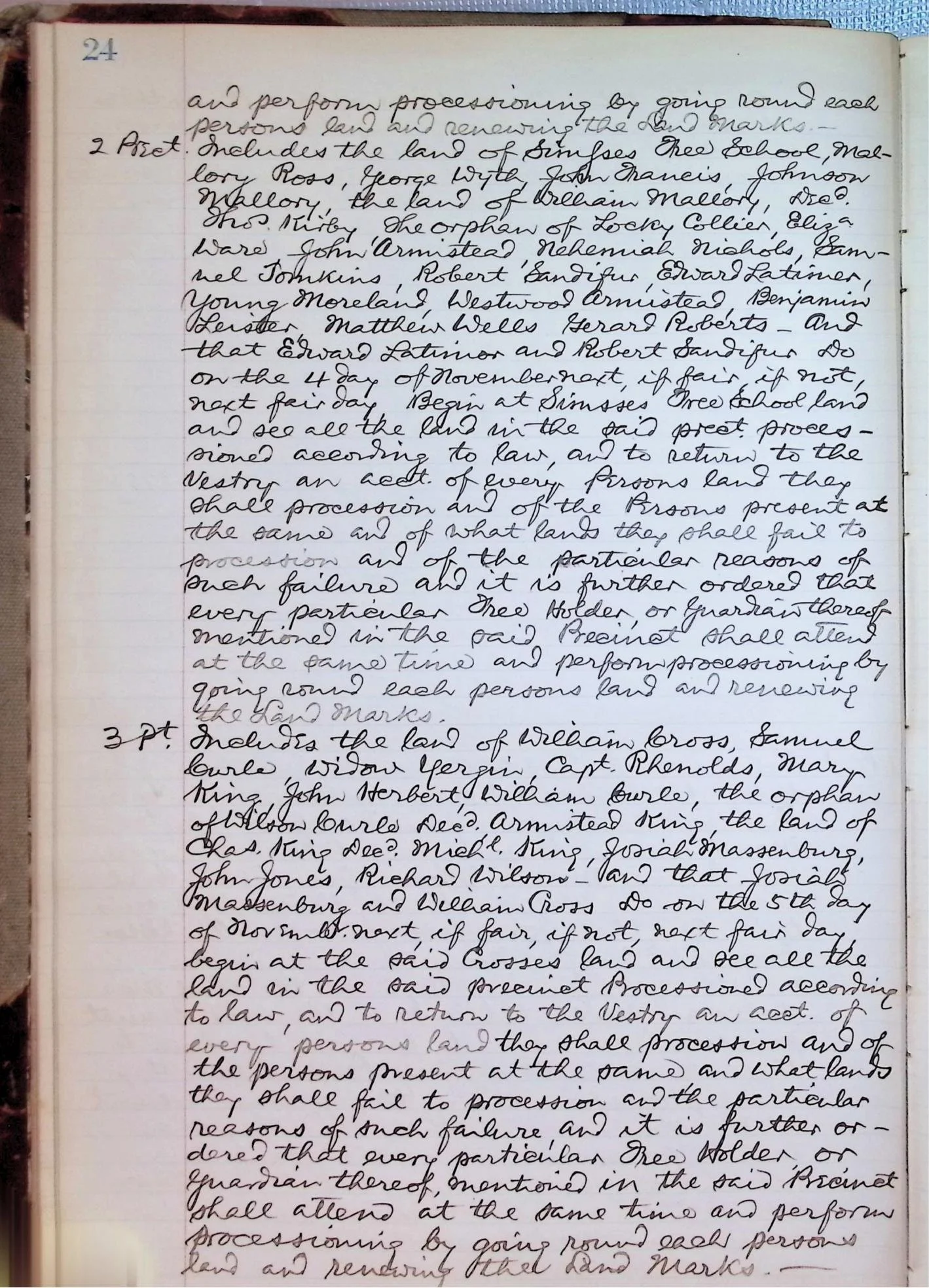 In the processioning record of Oct 9 1755, George Wythe is listed as the landowner (see Precinct 2).  Thomas died in 1755. 