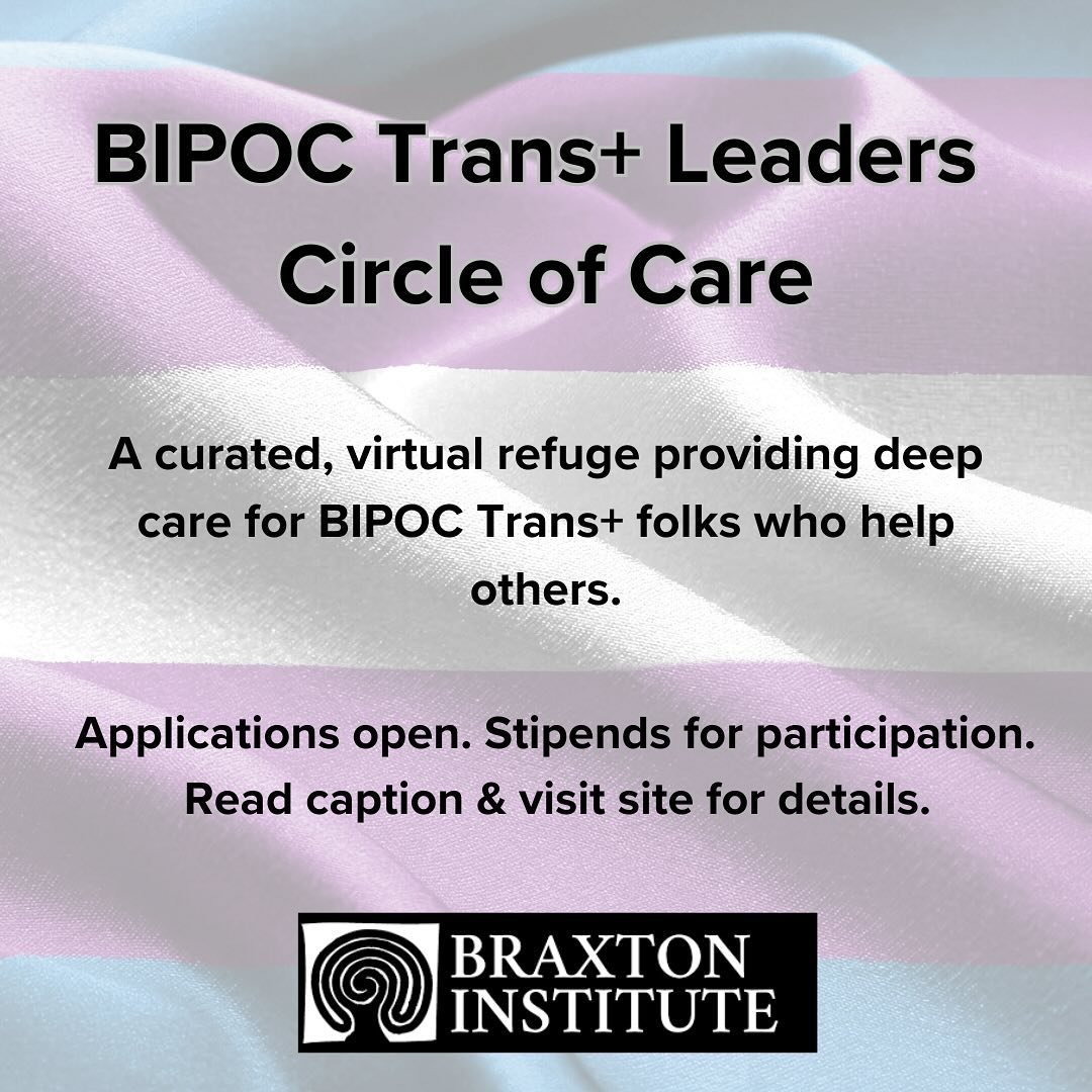 I&rsquo;m humbled to share that I will be leading a new space: BIPOC Trans+ Circle of Care! ⭕ Offered through @braxton_institute where I serve as Board Co-Vice President and Teaching Faculty. 

In the wake of moral panic, directly targeting trans-fol