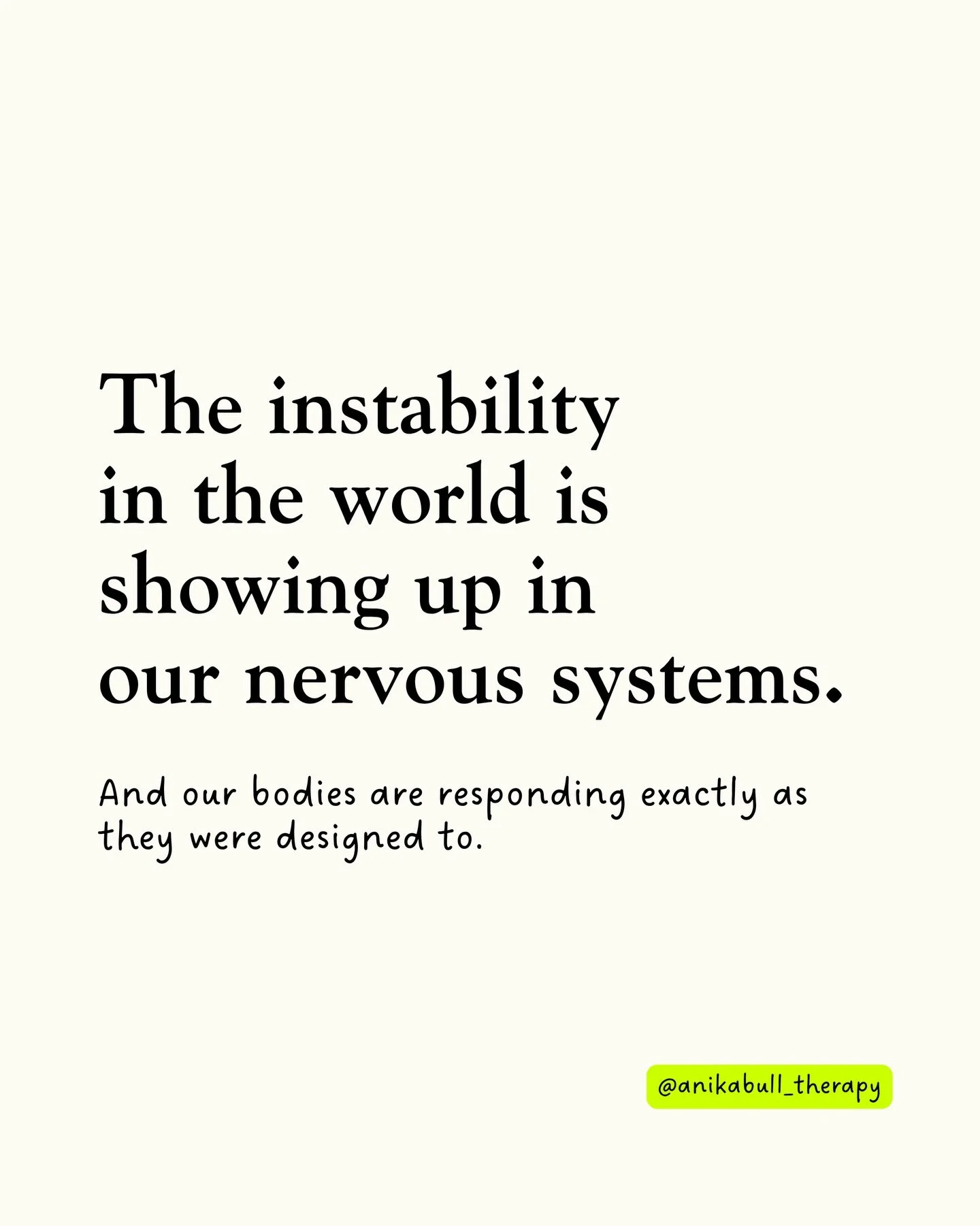It&rsquo;s hard to ignore how unpredictable and chaotic the world feels right now, and our bodies know it.

For many people, stress isn&rsquo;t only coming from their personal lives. It&rsquo;s coming from watching what&rsquo;s happening around the w