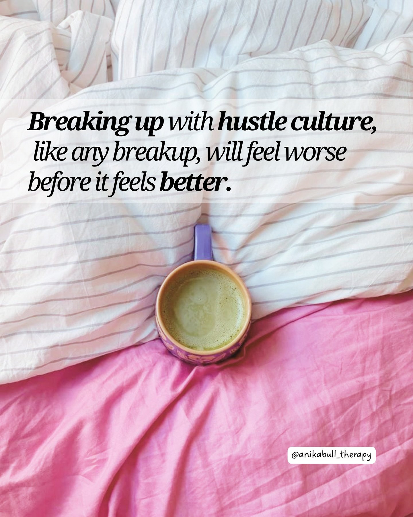Breaking up with hustle culture sounds good in theory&hellip; until you actually try to slow down.

If you&rsquo;ve ever sat down to rest and felt more restless, more in your head, or like you needed to distract yourself, this is why.

Your body isn&