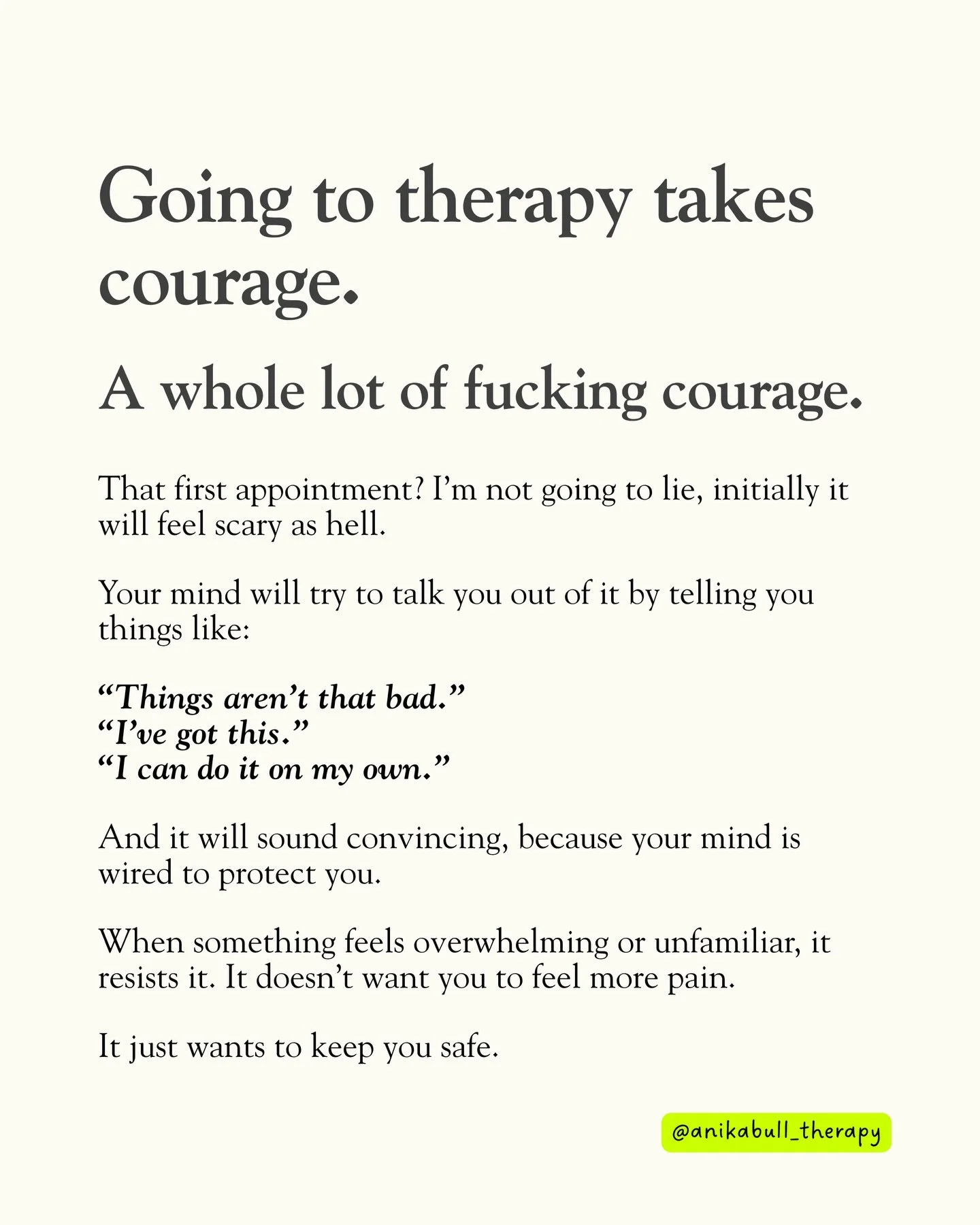 Just delivering a truth bomb with a whole lot of love, of course 🫶🏽

Anika x

.
.
.
.
💌 The content I create reflects the human experience through the lens of a mum, a therapist, and an empath. It&rsquo;s my take on psychoeducation, not a replacem