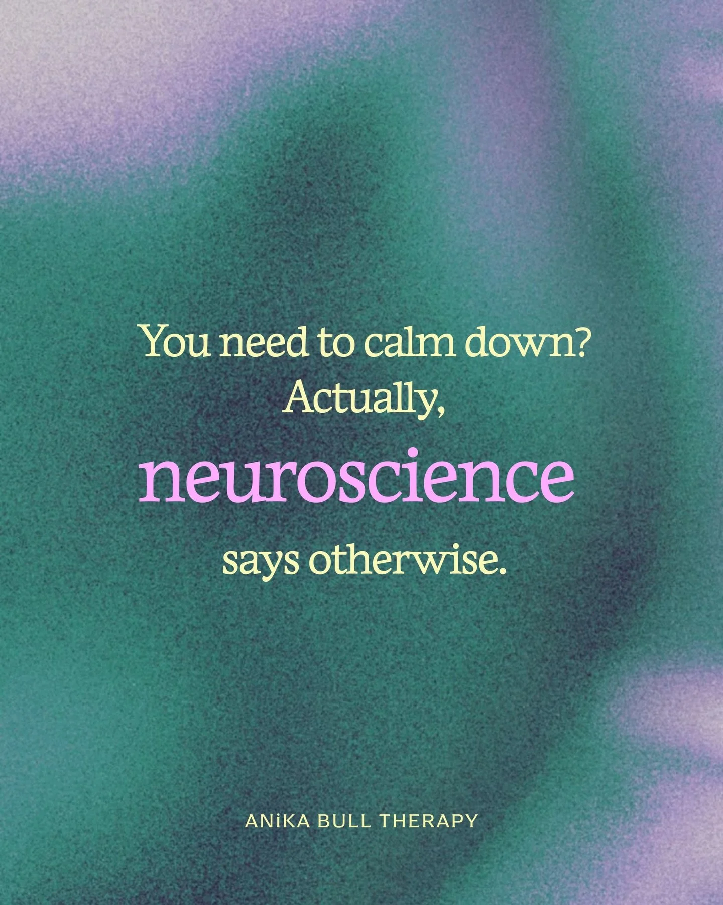 Telling yourself to calm down when you are feeling anxious, overwhelmed or stressed rarely works because your body may already be in a threat response.

This is why body-based regulation tools can be so helpful. Sometimes we need to support the body 