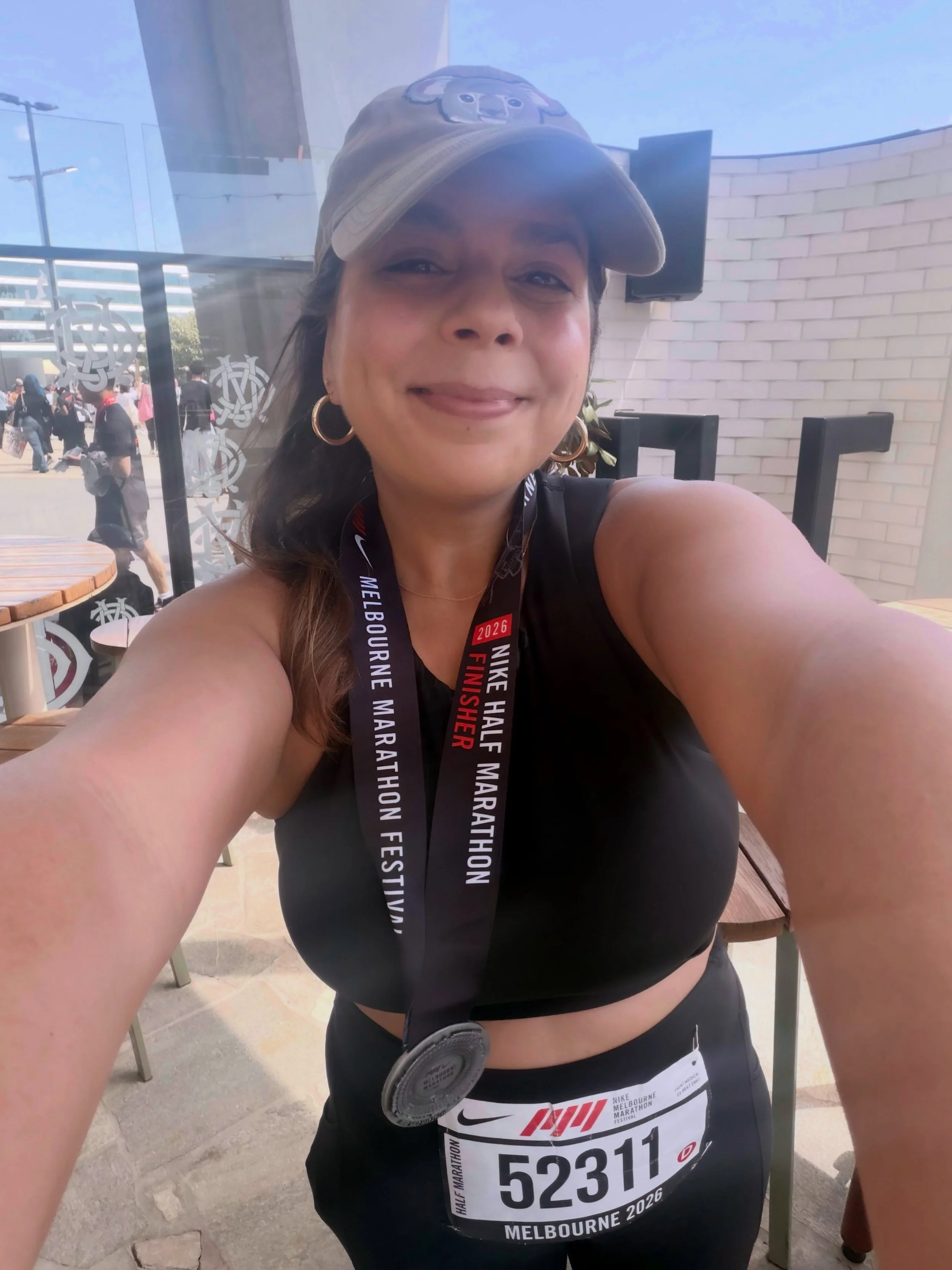 OMGGGGG, I did it. 21.1kms ❤️&zwj;🔥

This was so much more than a run for me. It was about proving to myself that with consistency, delulu goals become reality 😍

This wasn&rsquo;t about pace, PBs or perfection. It was about getting myself to the f