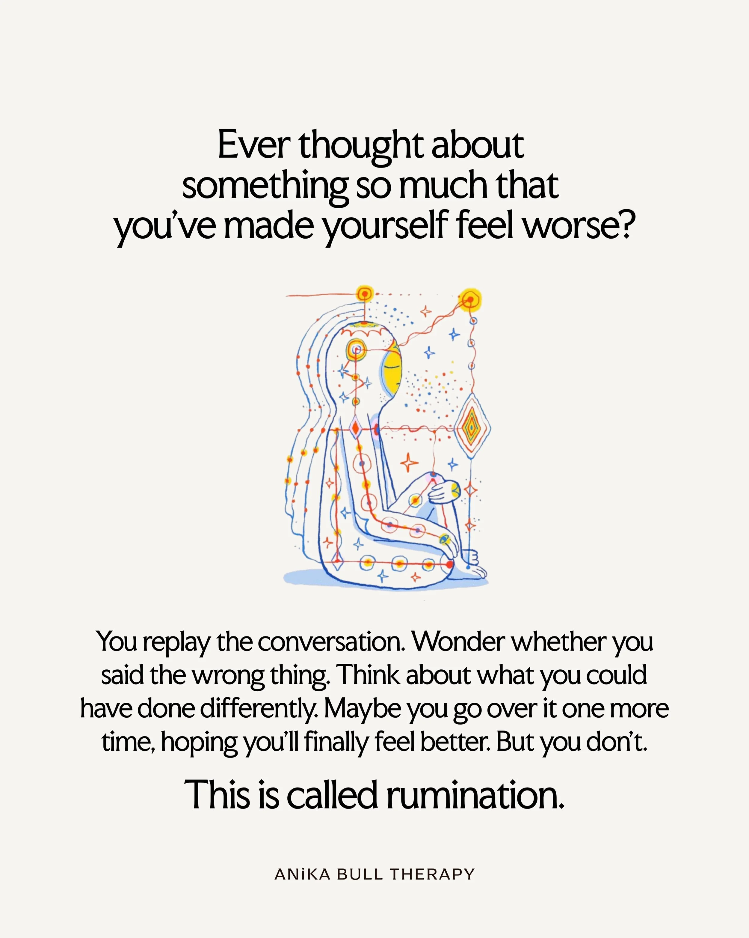 Rumination is like a broken record in your brain, replaying the same thoughts, worries or mistakes on a loop. It can feel like problem-solving, but often we&rsquo;re using valuable mental energy without getting anywhere.

A pro-level brain hack? Lear