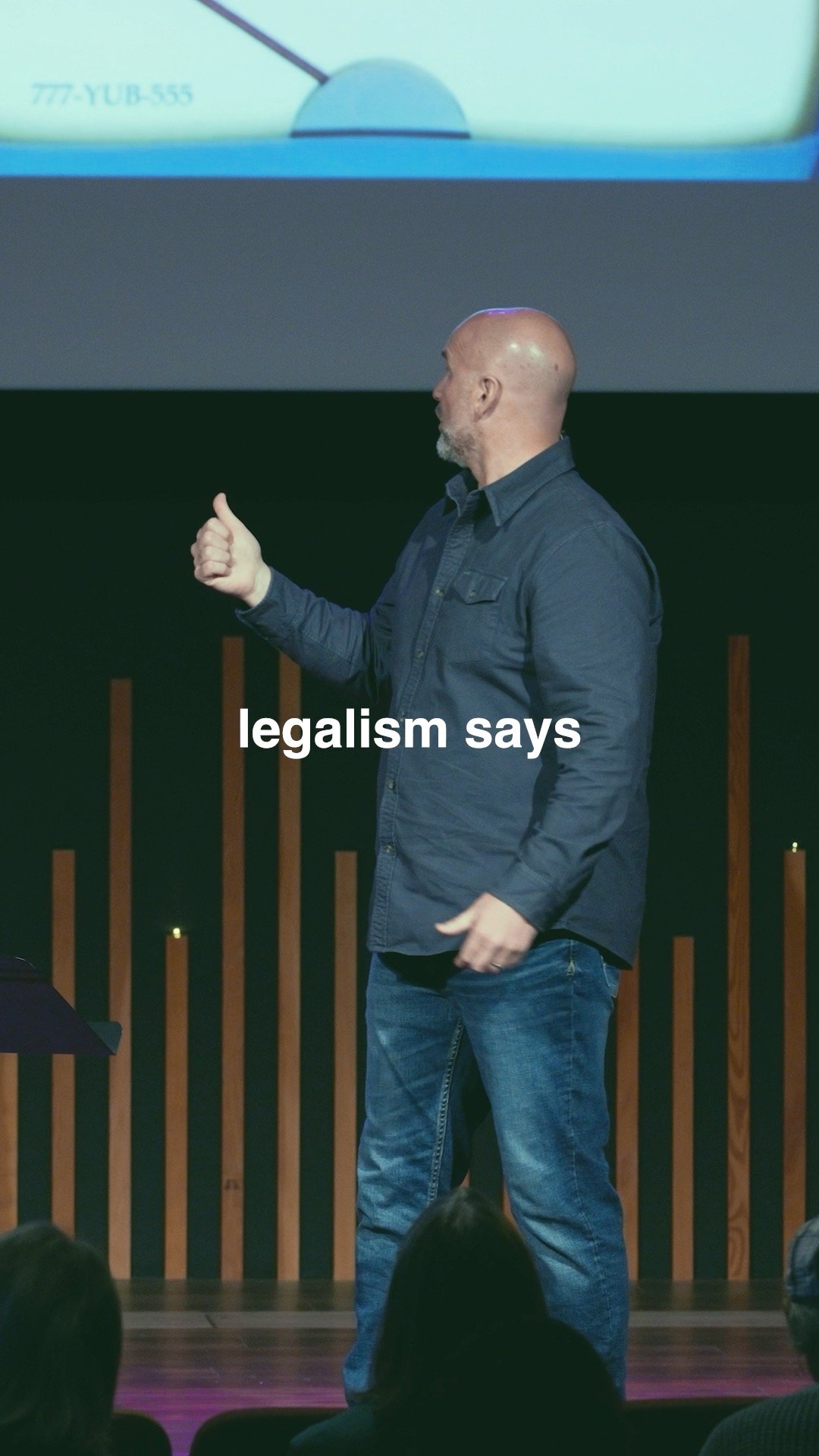 Legalism says "Grace isn't enough, but I can be," that is a scary thought