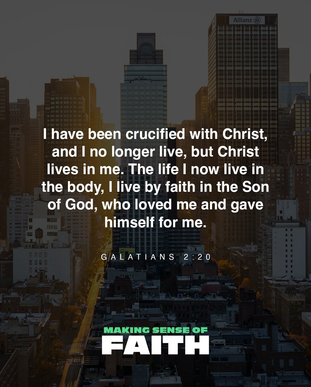 I have been crucified with Christ, and I no longer live, but Christ lives in me. The life l now live in the body, I live by faith in the Son of God, who loved me and gave himself for me.
GALATIANS
2:20