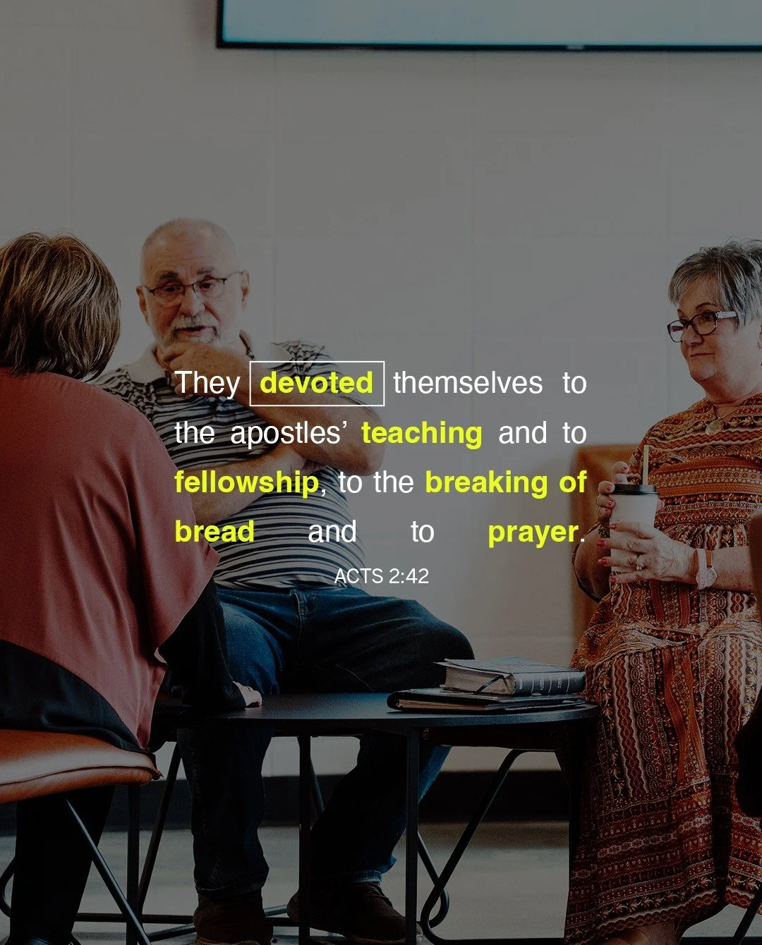 “They devoted themselves to the apostles’ teaching and to fellowship, to the breaking of bread and to prayer.” — Acts 2:42
This verse paints the blueprint for discipleship in the local church.
It’s not about programs or