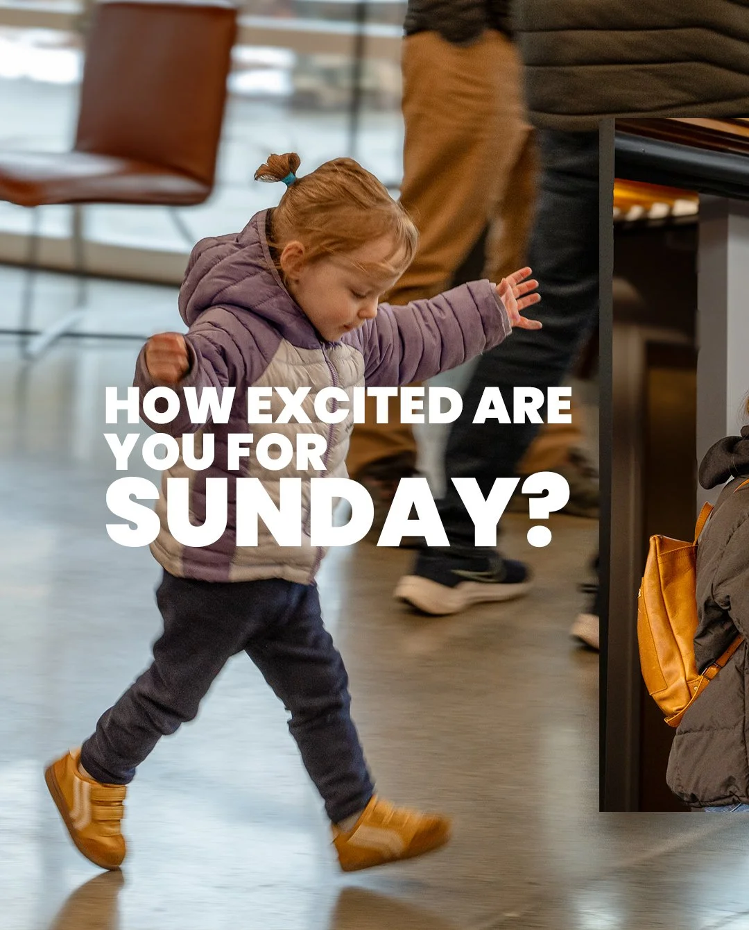 How excited are you for Sunday!

Come early 
Stay later
Get connected

Join us at 9 AM and 10:45 AM