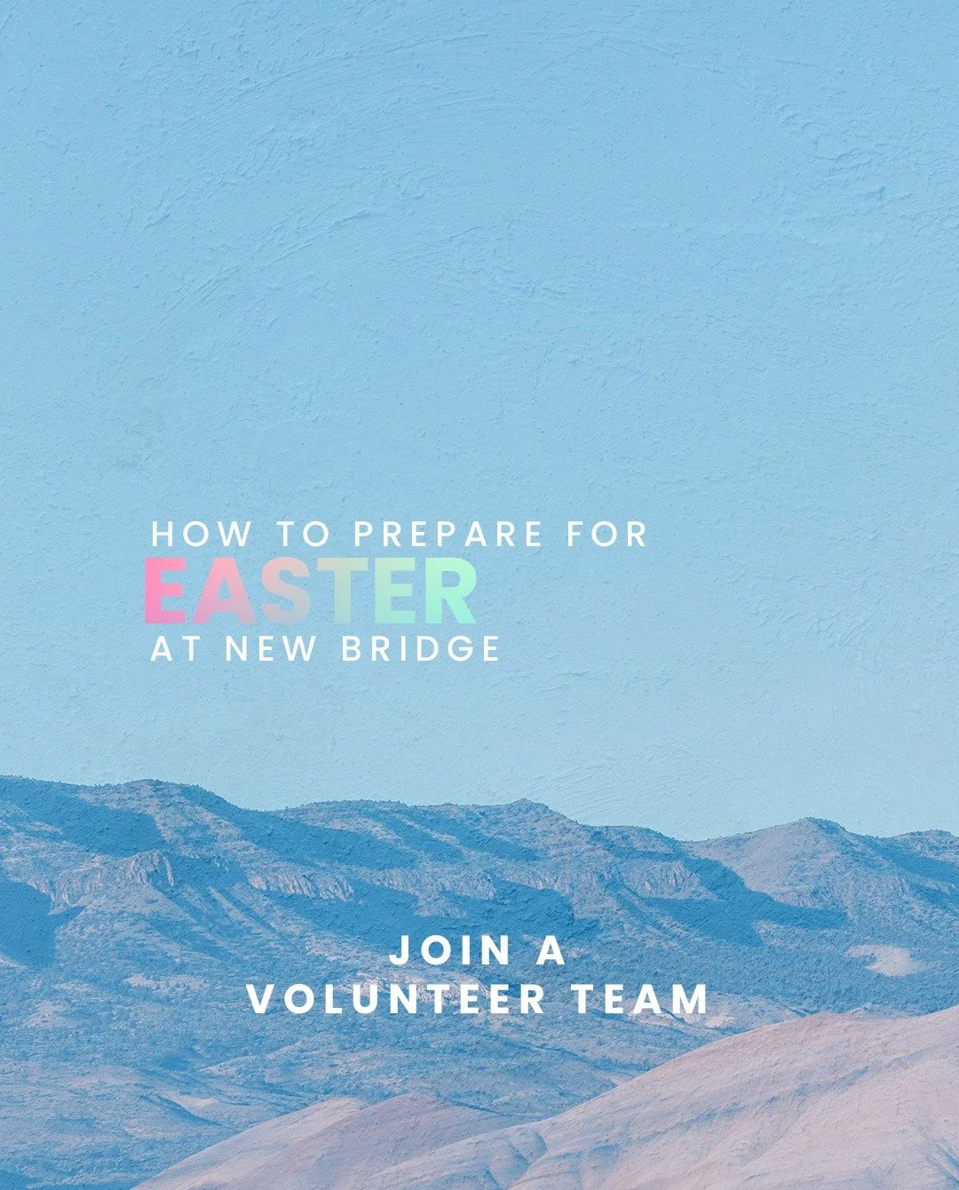 As we prepare for Easter, think about how you may serve those around you or even serve at one of the services that weekend.