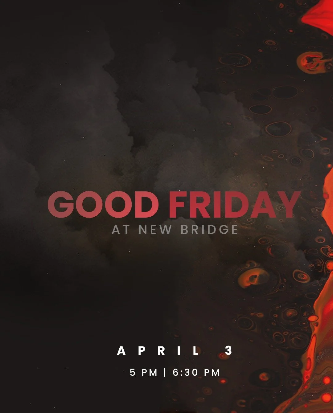 Join us on Friday, April 3, at 5 and 6:30 PM for a special Good Friday service as we reflect on Christ&rsquo;s ultimate sacrifice. This solemn gathering will provide a quiet space to remember His love and the significance of the cross. We invite you 