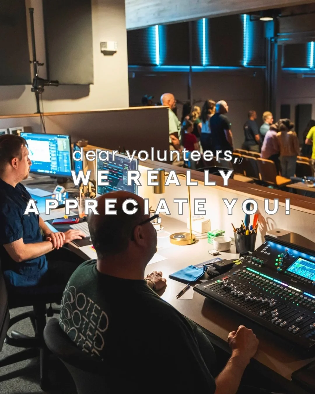 It takes a lot of love and hard work to make our Sunday gatherings possible, and we&rsquo;re so thankful to those of you who step up and give of yourselves regularly.
Let&rsquo;s be sure to show these guys some love tomorrow morning!
9 and 10:45 - se