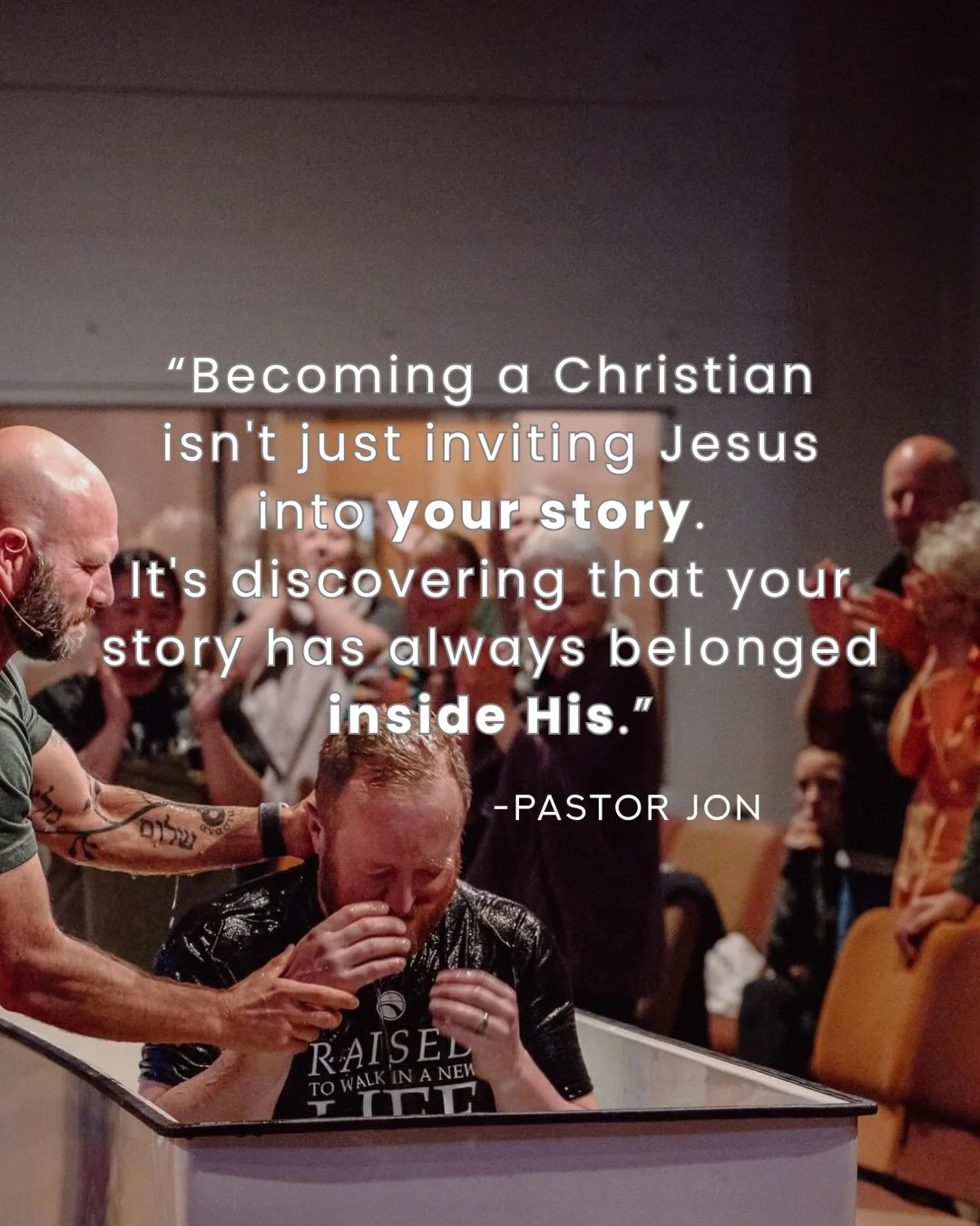Pastor Jon posed some good questions for us to reflect on this week:
Who was I apart from Christ?
What defined me?
What experiences were significant?

How did He get my attention? 
Who shared the Gospel with me? 
What Scripture changed me? 
When did 