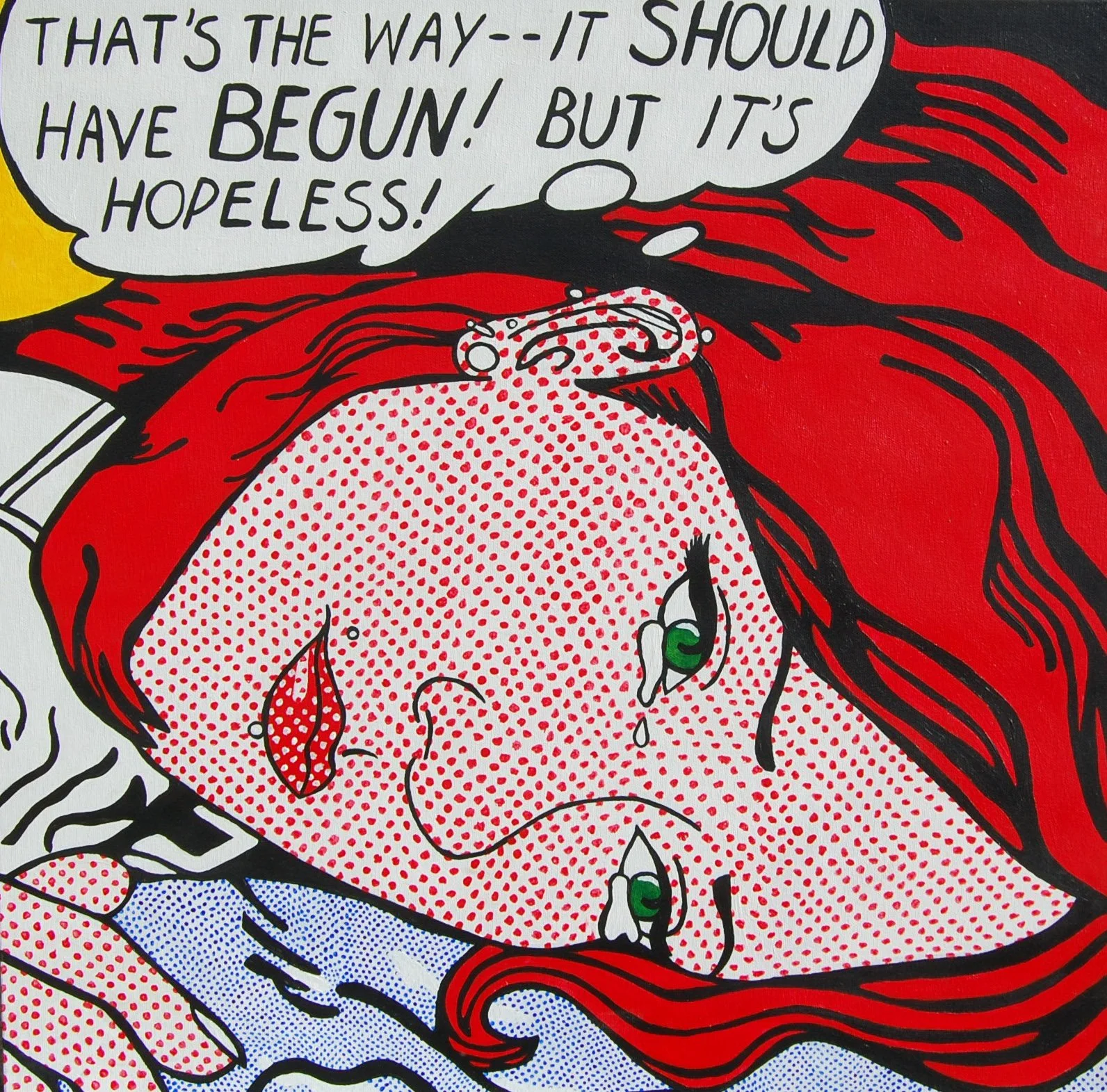I Want to be a Lichtenstein V, 24"x24", acrylic on canvas