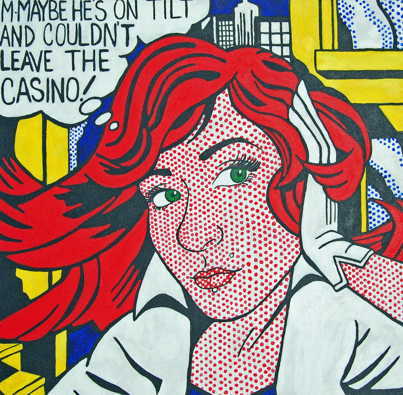 I Want to be a Lichtenstein I, 24"x24", acrylic on canvas