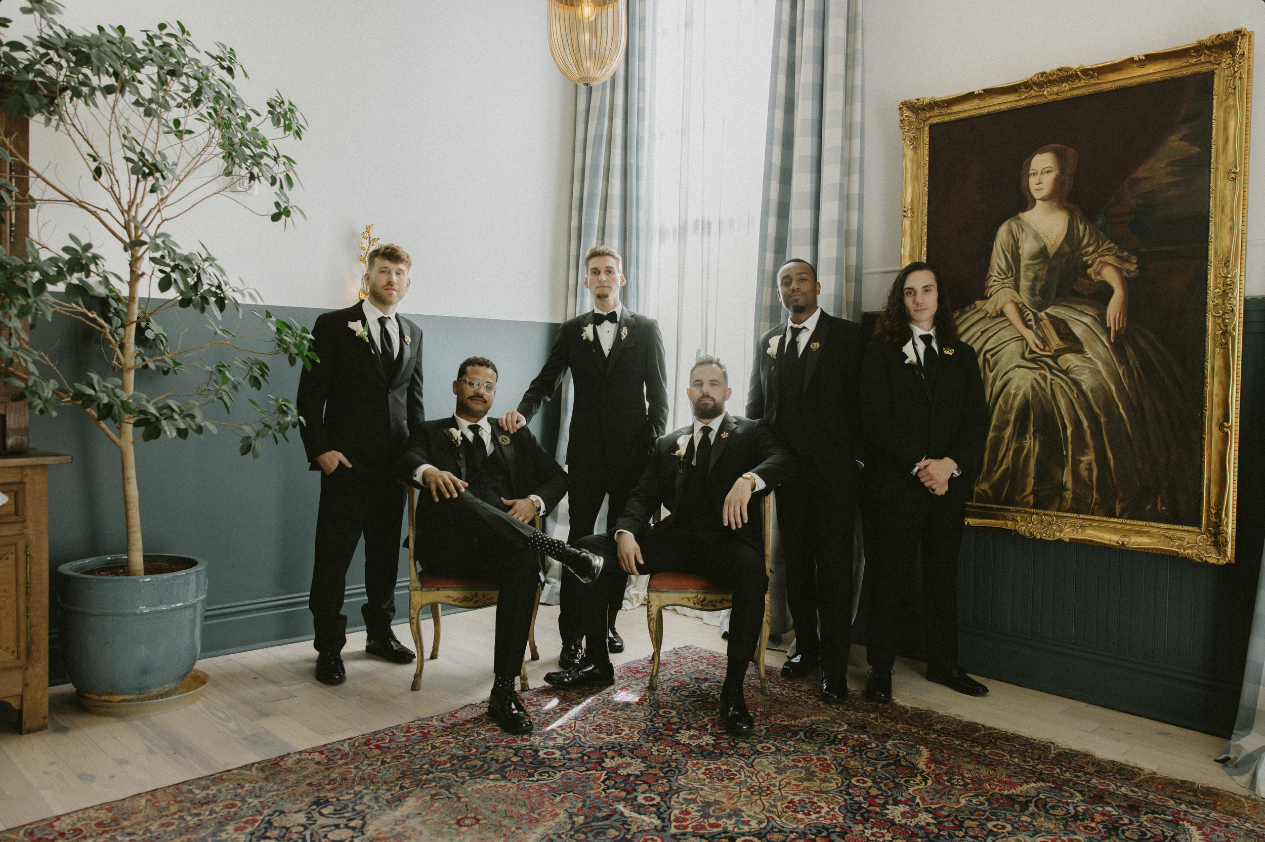 Groomsmen looking cool for their formal photos