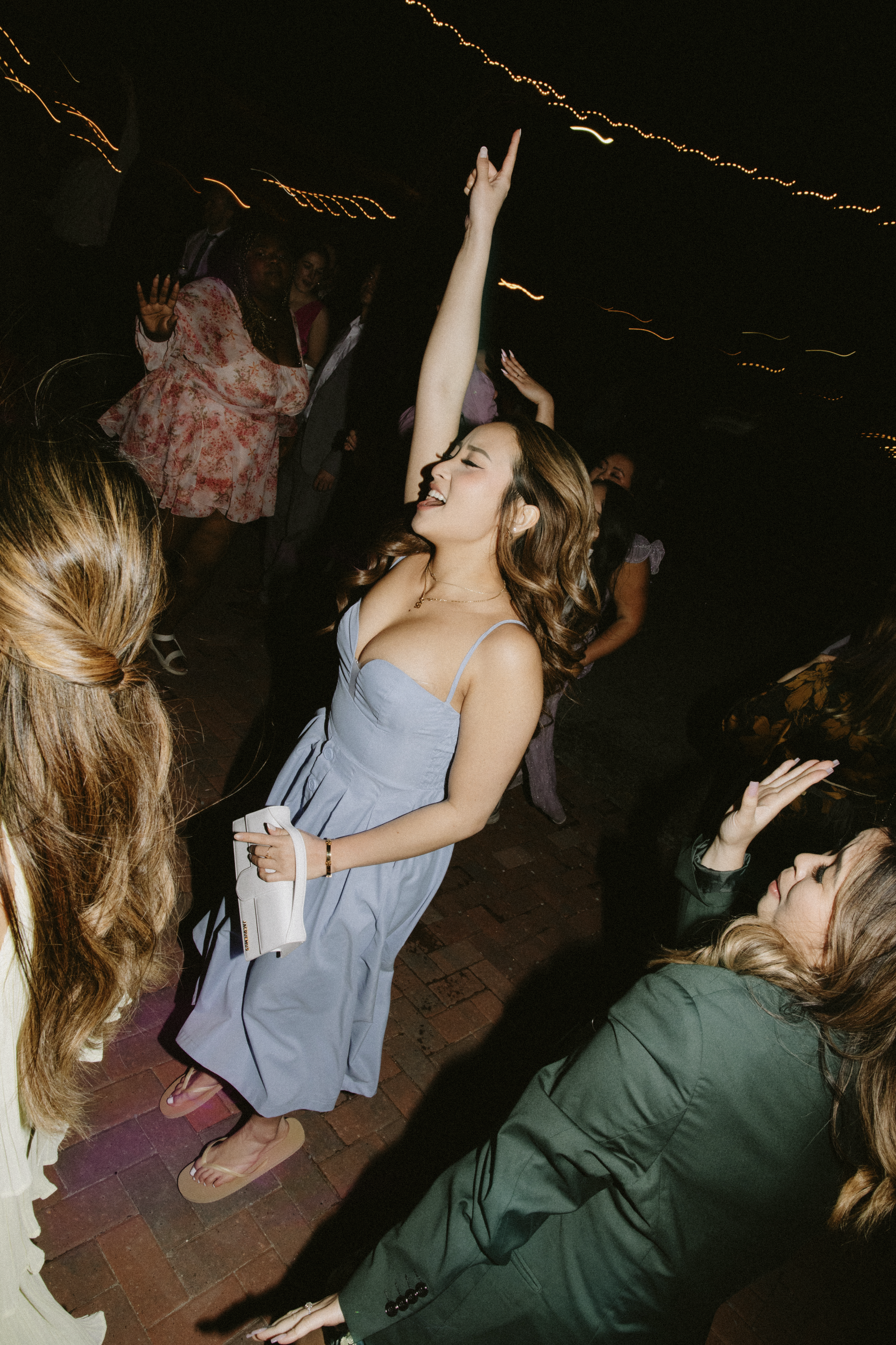 Guest dancing at reception