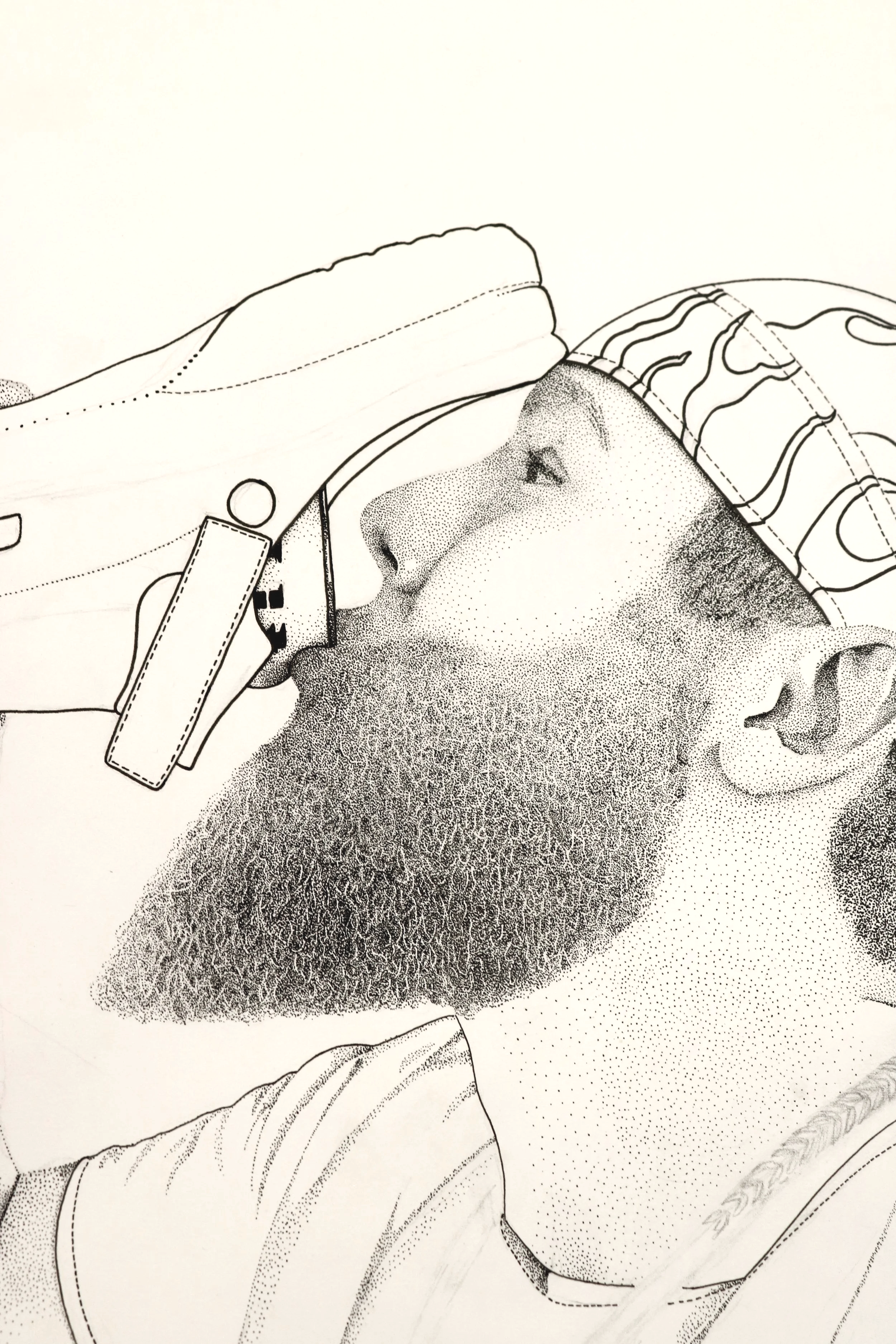 Caden Closeup. 22"x30". Ink on Paper