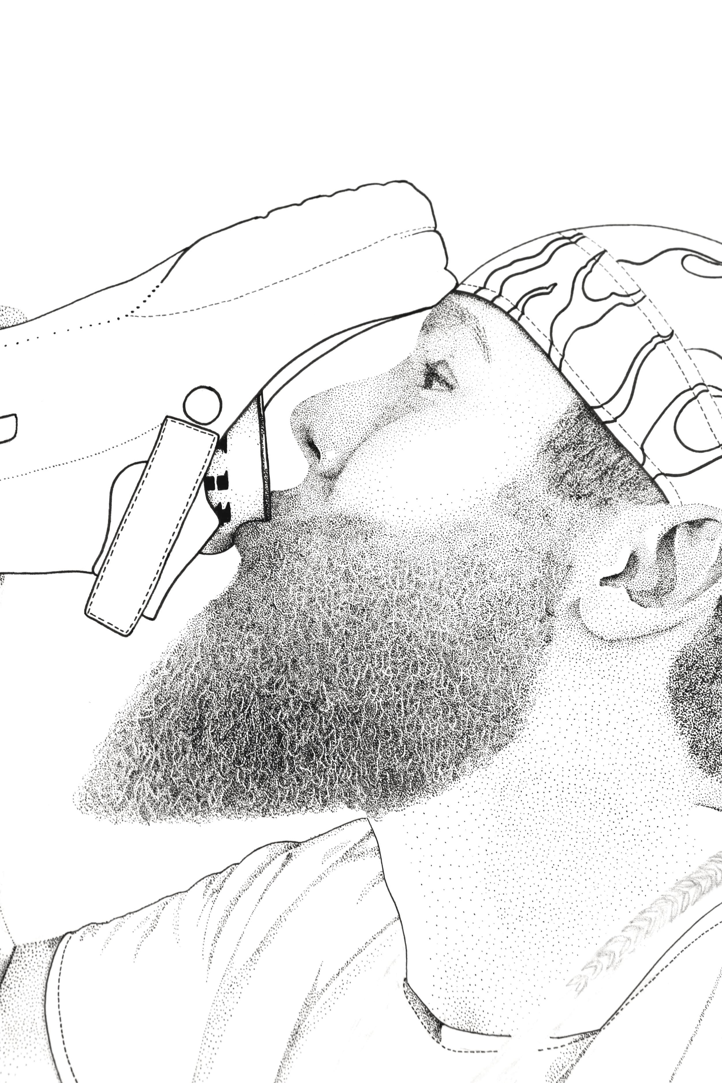 Caden. 22"x30". Ink on Paper