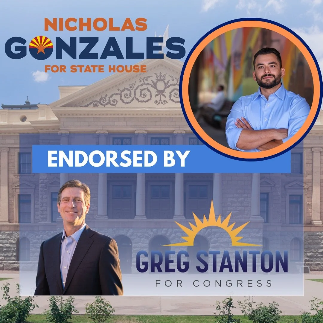 Honored to receive the endorsement of Congressman Greg Stanton. His dedication to Arizona&rsquo;s working families inspires my campaign here in LD13. 

Together, we will continue to fight for a brighter future for all Arizonans.

#LD13 #GonzalesforAZ