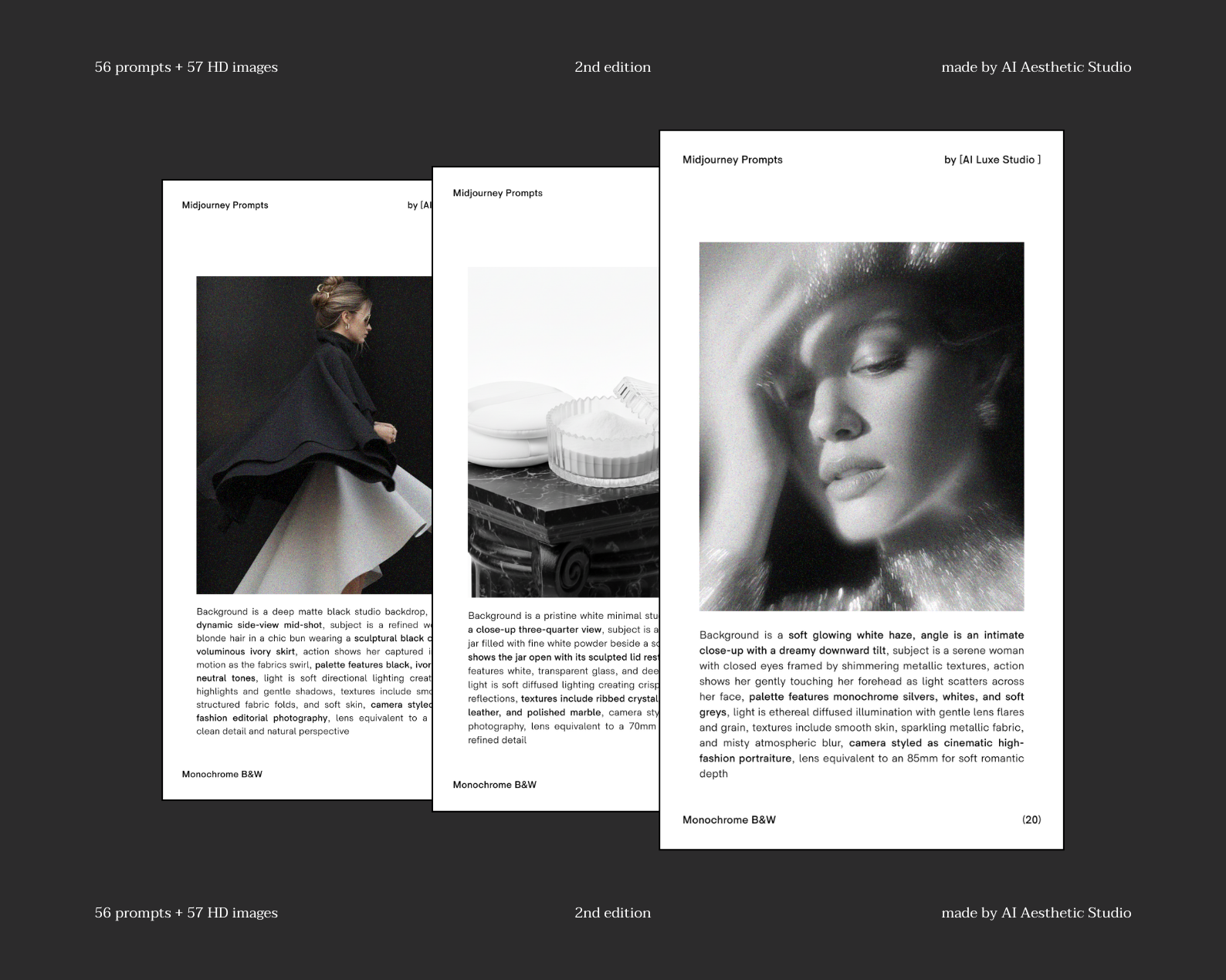 BLACK AND WHITE MIDJOURNEY PROMPT GUIDE
