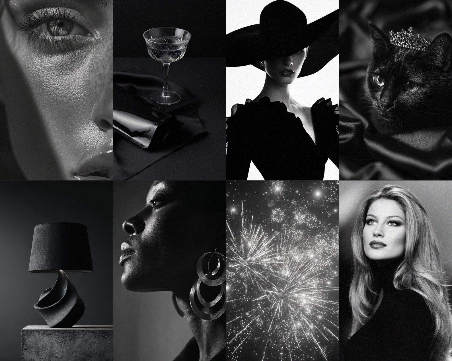 BLACK AND WHITE MIDJOURNEY PROMPT GUIDE