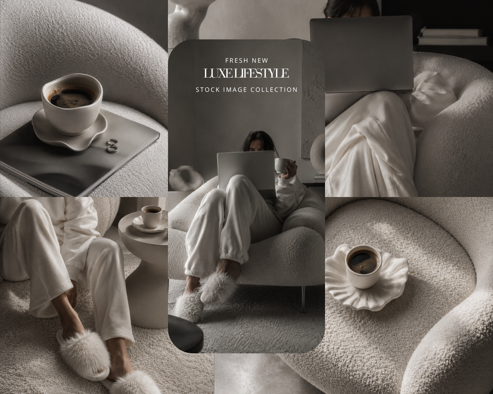 36 LUXE SOPHISTICATED FEMININE LIFESTYLE STOCK IMAGES — AI NEUTRAL AESTHETIC, IVORY & DARK MOODY EDITORIAL, COFFEE RITUALS, PERFUME & COZY LUXURY HOME COLLECTION
