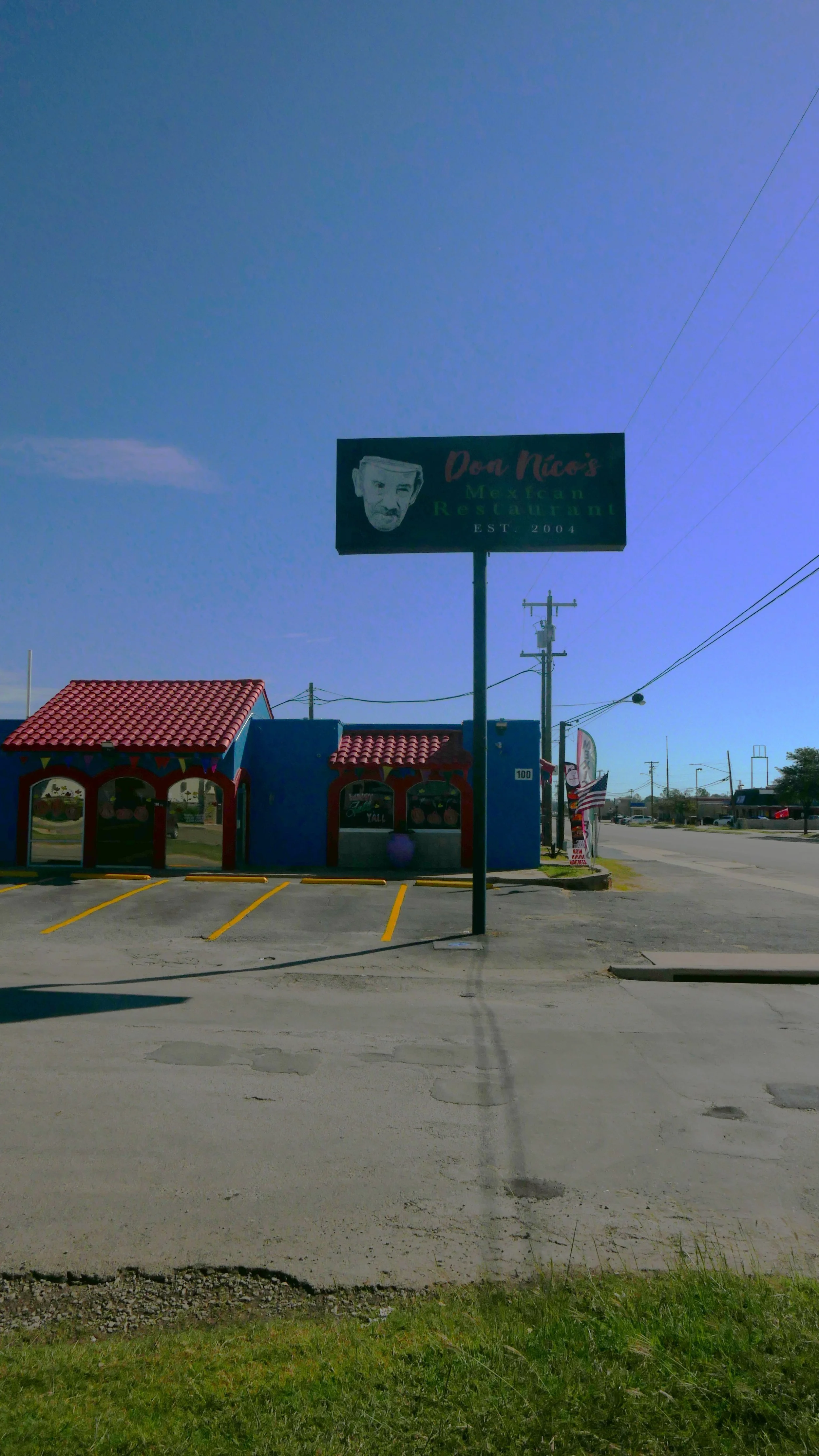 Parking Lot Restriping for Don Nico’s Mexican Restaurant in Mineral Wells, TX