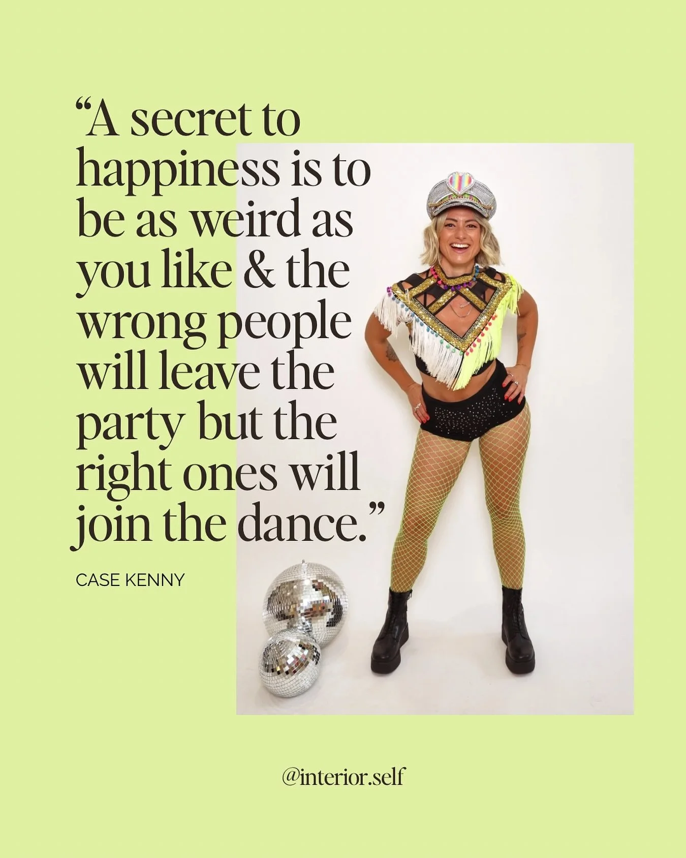 The moment you show up as your full, unfiltered self &ndash;
something magical happens. ✨

The wrong people fade out, and the right ones join the dance. 🪩 

Don&rsquo;t dim your light 🫶

#InteriorSelf #HereIAm #CreativelyJuicy #dance #beweird