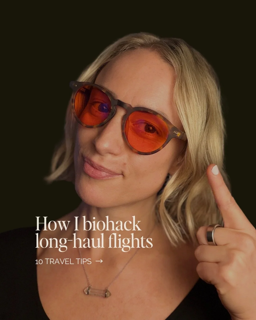How I biohack long-haul flights &ndash; 10 travel tips ✈️

Long-haul travel doesn&rsquo;t have to leave you wrecked. These are my non-negotiables for protecting my skin, digestion, energy and nervous system when I fly.

💧 1. Quality skincare
Flying 