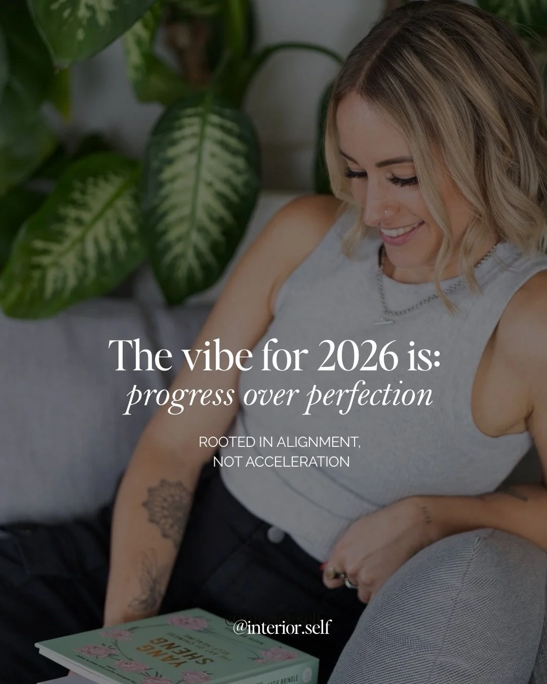 The energy 🧚&zwj;♀️ I&rsquo;m taking into 2026:

Less busyness.
More meaningful progress.

Less chasing the &ldquo;perfect&rdquo; moment.
More doing what&rsquo;s aligned, consistently.

This last year taught me that alignment creates momentum and ac