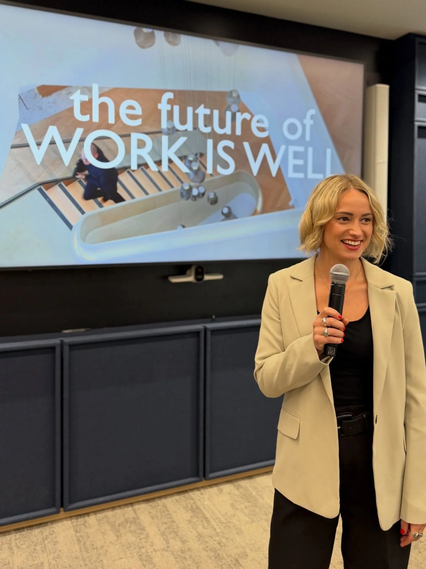 I spoke at the Wellbeing at Work conference in Dubai yesterday 🇦🇪 and shared why the future of work isn&rsquo;t about squeezing more out of people - it&rsquo;s about designing environments that support how humans actually think, feel, move and conn