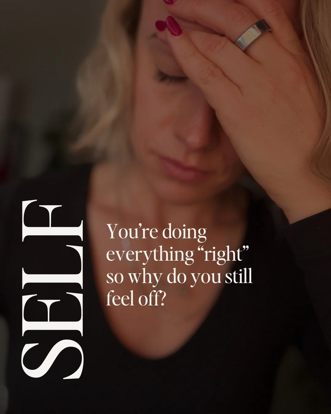 You&rsquo;re doing everything right&hellip; so why do you still feel off?

I&rsquo;ve been there.

Eating well, taking the supplements, trying to stay on top of everything - and still feeling completely out of sync in my body.

At one point, I was so