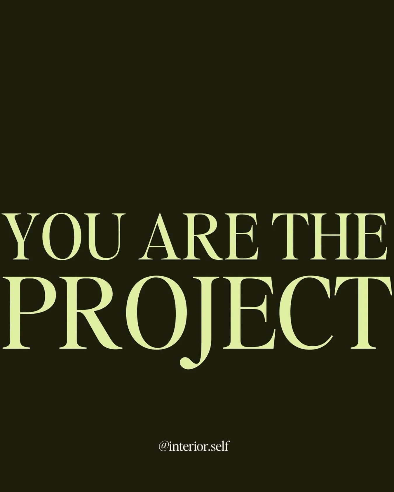 We spend so much time designing everything around us&hellip; our careers, our homes, our calendars.

But most people never stop to design themselves.

Your energy.
Your habits.
Your environment.

You are the project (and the best one you will ever wo