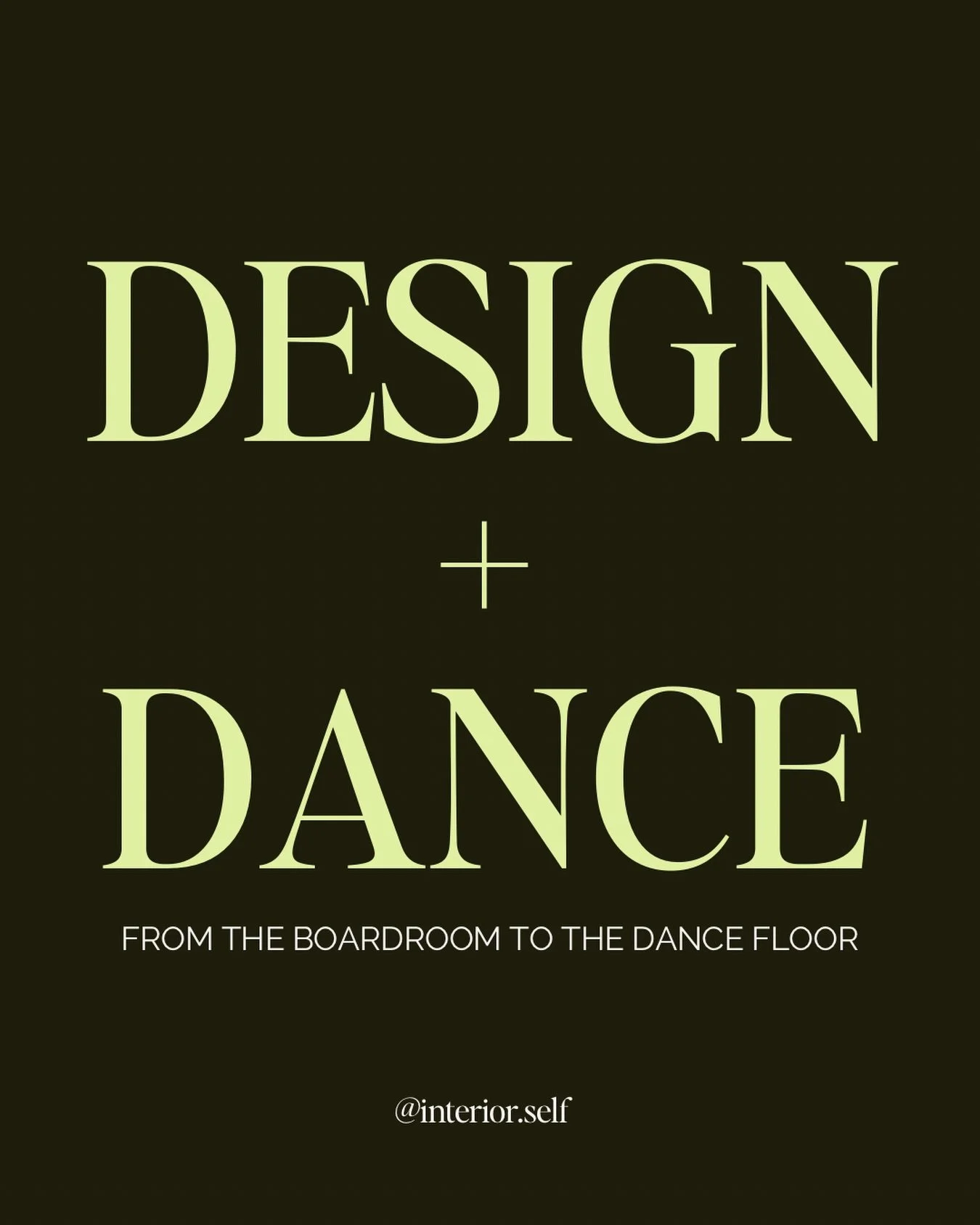 Interior Design has been my world for the last 20 years - and it still is. 🖤

But rediscovering (conscious) dance has brought a part of me back to life that I didn&rsquo;t even realise I&rsquo;d lost.

For a long time, I thought I had to choose betw