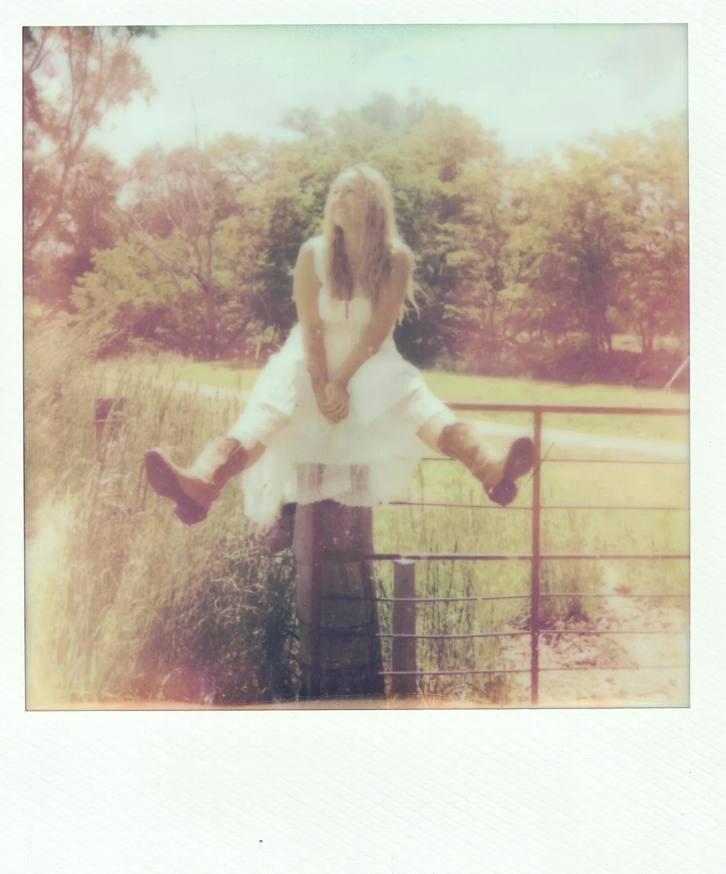 Finally bought myself a scanner.. so here&rsquo;s my bestie @rachiemaee on some expired Polaroid film ✨🌼🎞️