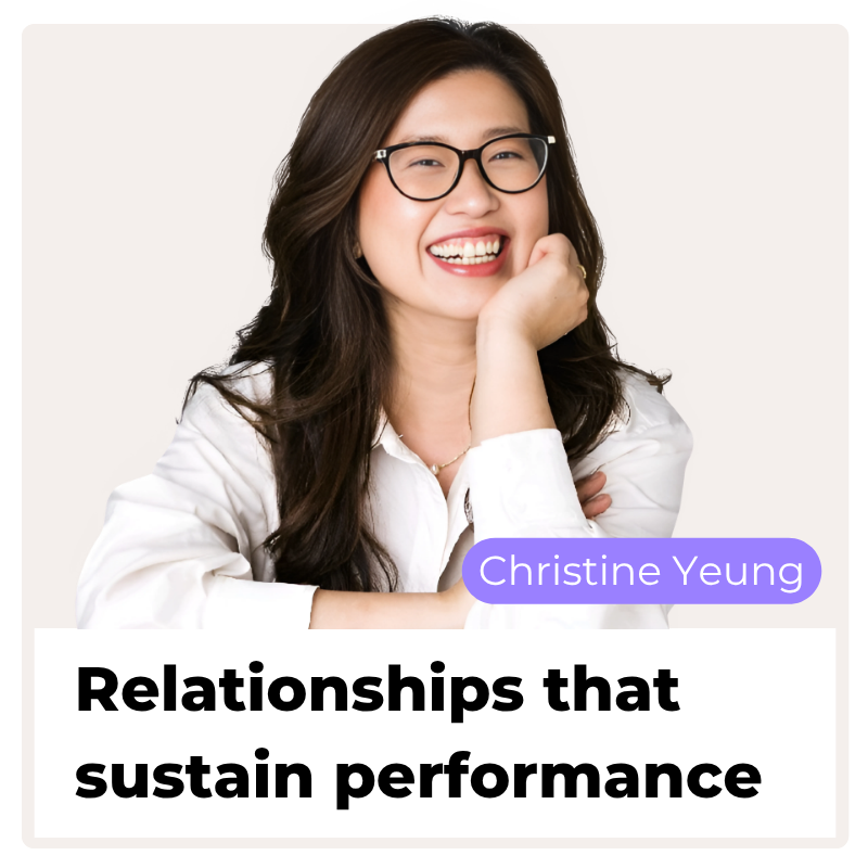 Relationships that sustain performance