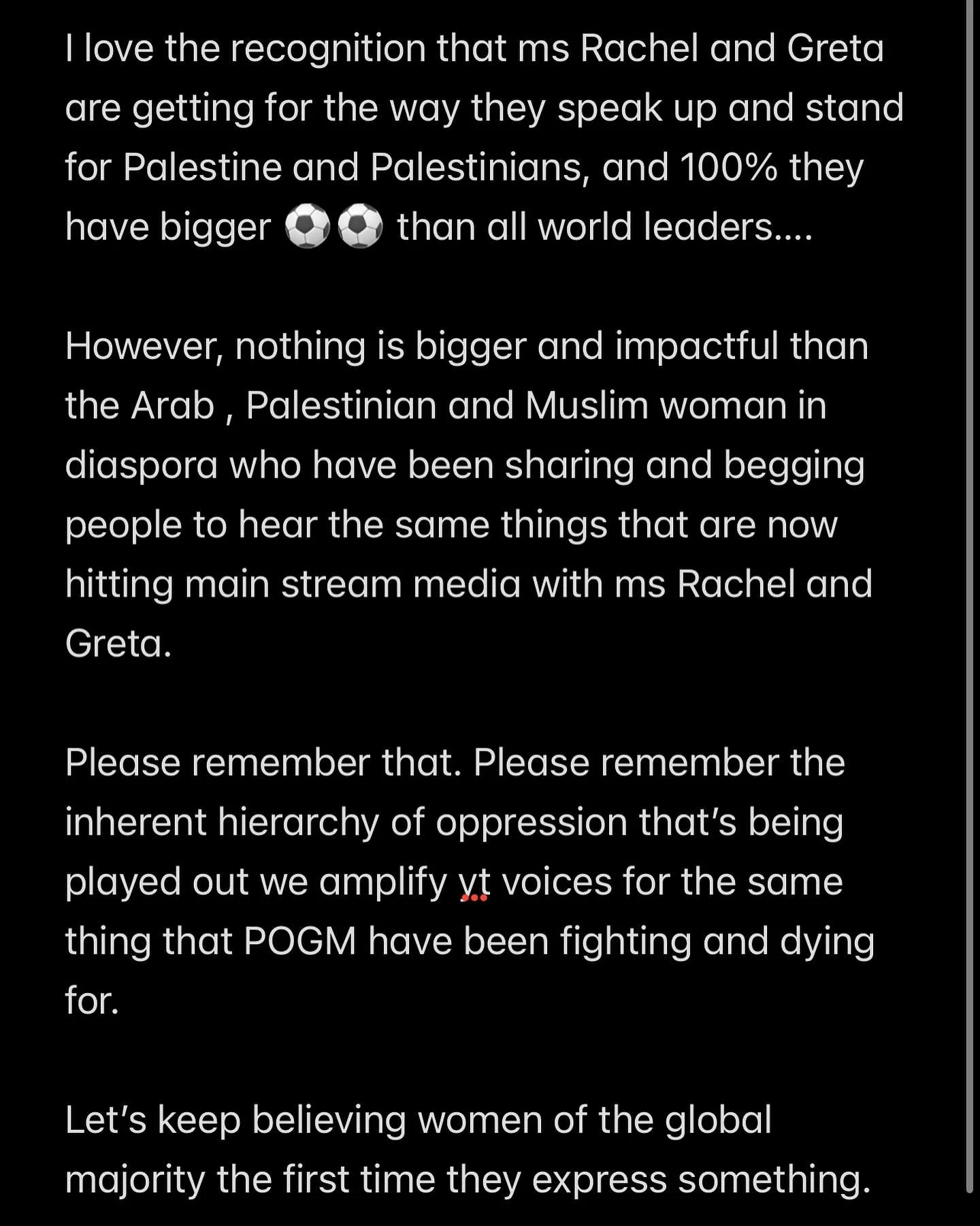 Gentle and loud reminder to all of us. And continual reflection question on how come so many still wait to hear it from a yt mouth to take it for certain and fact.  I&rsquo;ll never forget being called &ldquo;passionate&rdquo; in October 2023 when i 