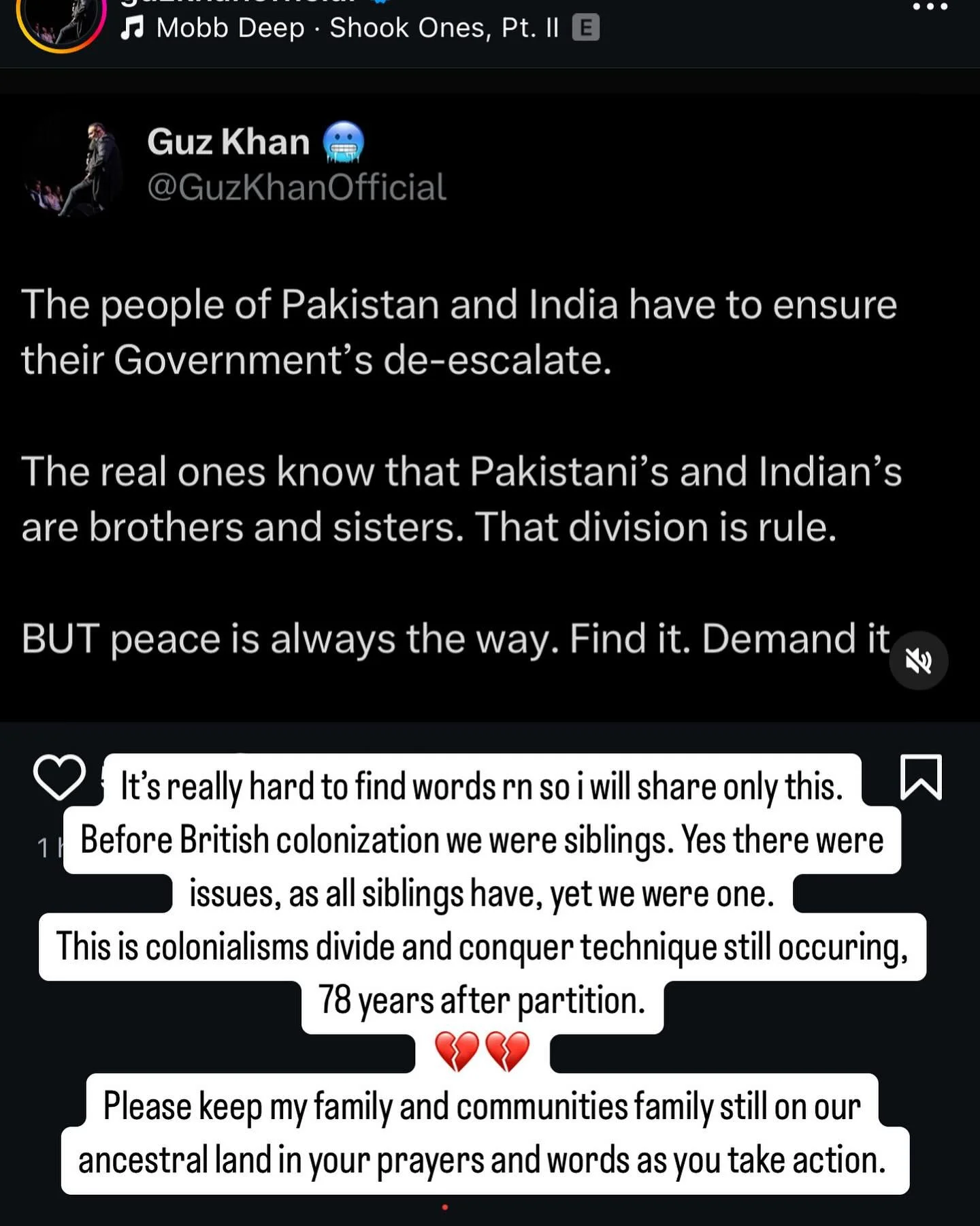 How ironic that today was the day i wore my Pakistan/Palestine flag hoodie to work. A protective armor that my conscious did not know i would need yet the ancestral connection to this land made sure to remind me on any level.