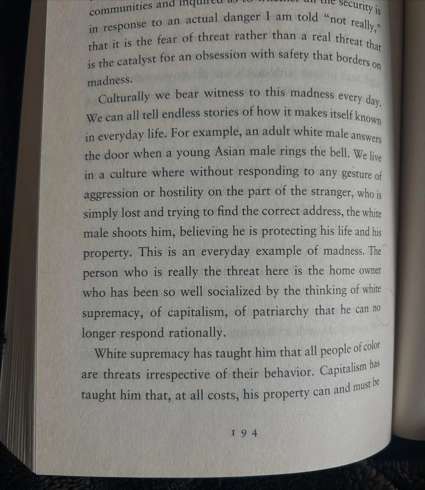 Reflecting A LOT on this paragraph in @bellhooks_ All About Love. Reflecting on the way systems of oppression have worked to encourage the fear of death and how much being a therapist is dismantling that, and on my personal life side how these layers