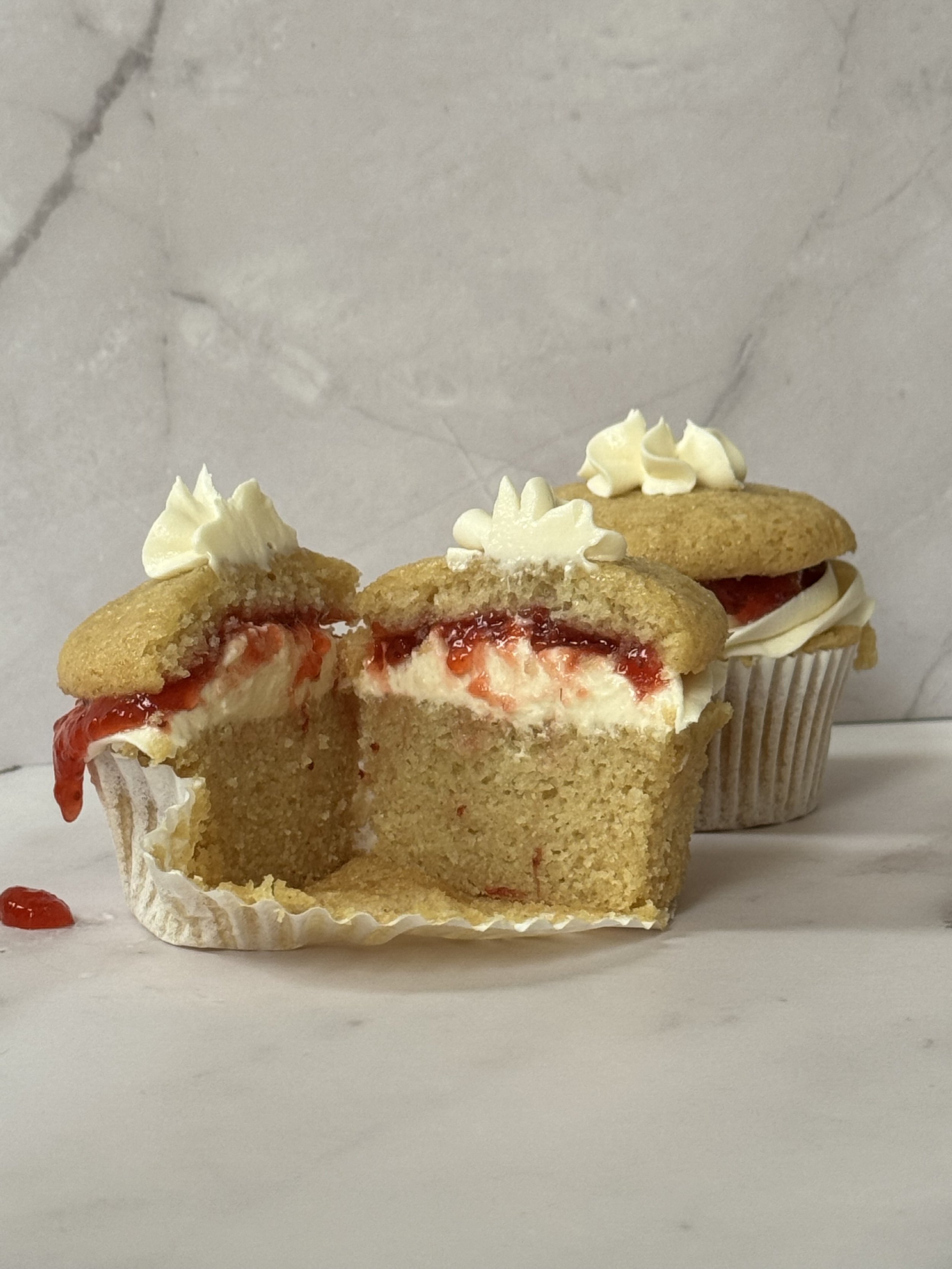 Victoria Sponge Cupcakes-Dozen