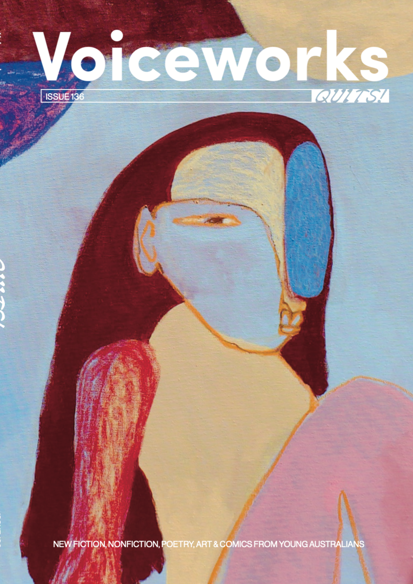 Painted cover of Voiceworks 136 Quits!