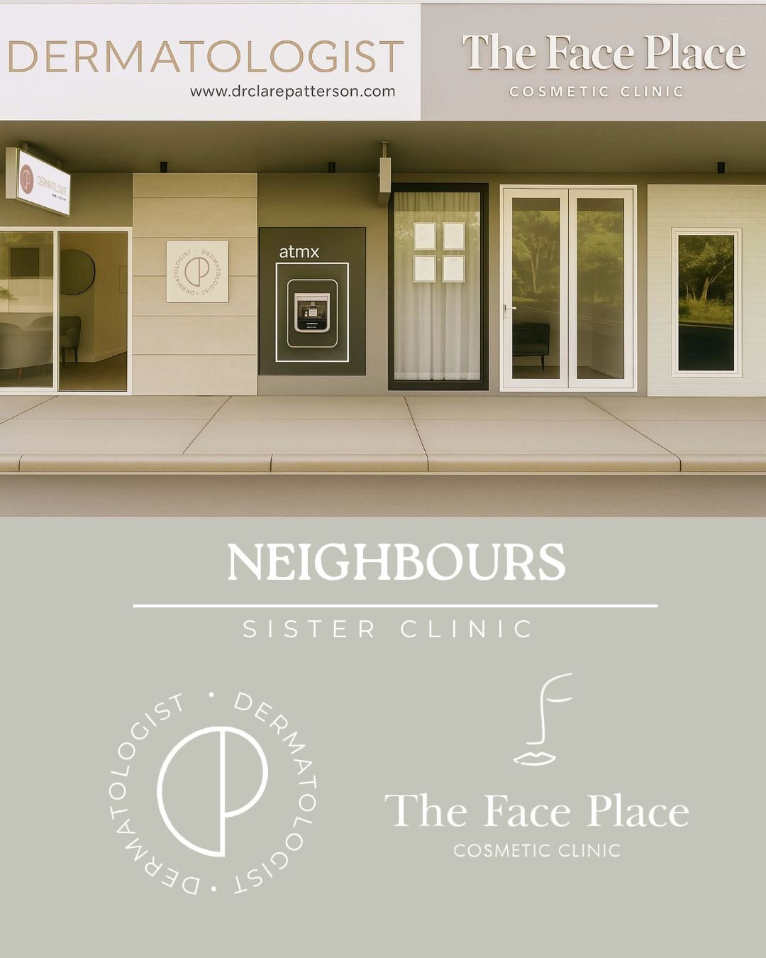 Did you know we have a sister clinic right next door? 👋

Meet Dr Clare Patterson, specialist dermatologist and skin expert, based just steps away at Shop 3/212 David Low Way, Peregian Beach.

From acne and facial rashes to skin cancer screening, les