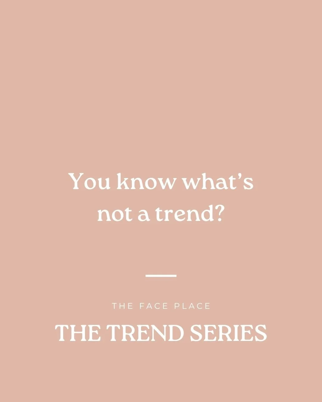 You know what&rsquo;s not a trend?

Overfilled lips.
 Frozen expressions.
 One-size-fits-all aesthetics.
 Chasing whatever is &ldquo;in.&rdquo;

Real results aren&rsquo;t about trends &mdash; they're about timeless harmony, balanced proportions and s