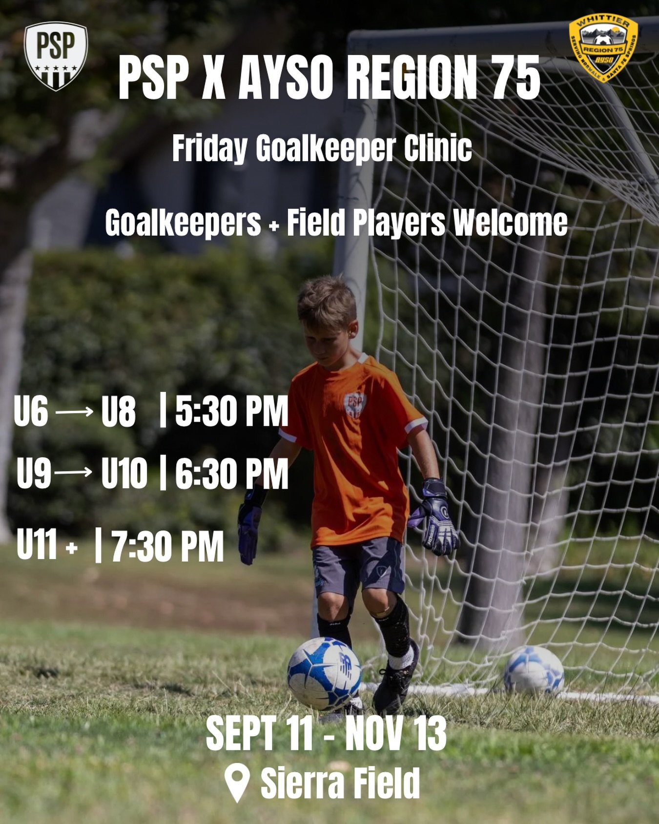 ⚽️ A NEW CHAPTER FOR PSP! 🤝

We&rsquo;re excited to officially announce our partnership with AYSO Region 75 Whittier! 🟡⚫️

Together, we&rsquo;re bringing more high-quality player development opportunities to the Whittier soccer community &mdash; st
