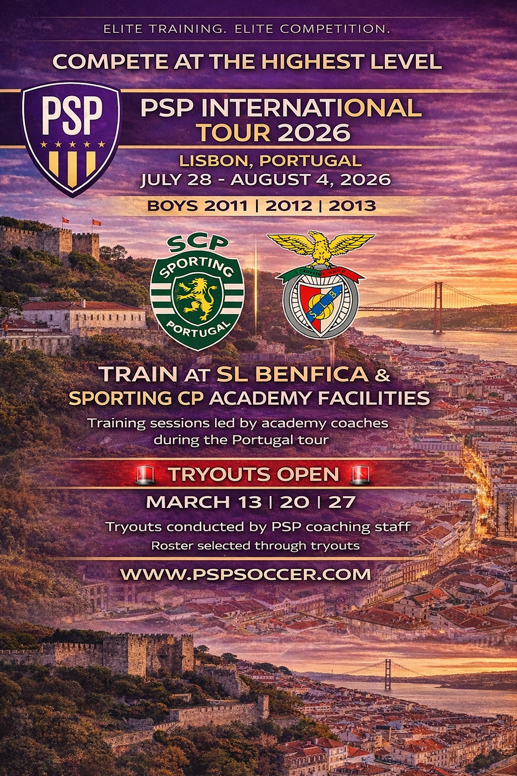 🇵🇹 PSP Lisbon Portugal Tour 2026 | Elite International Competition