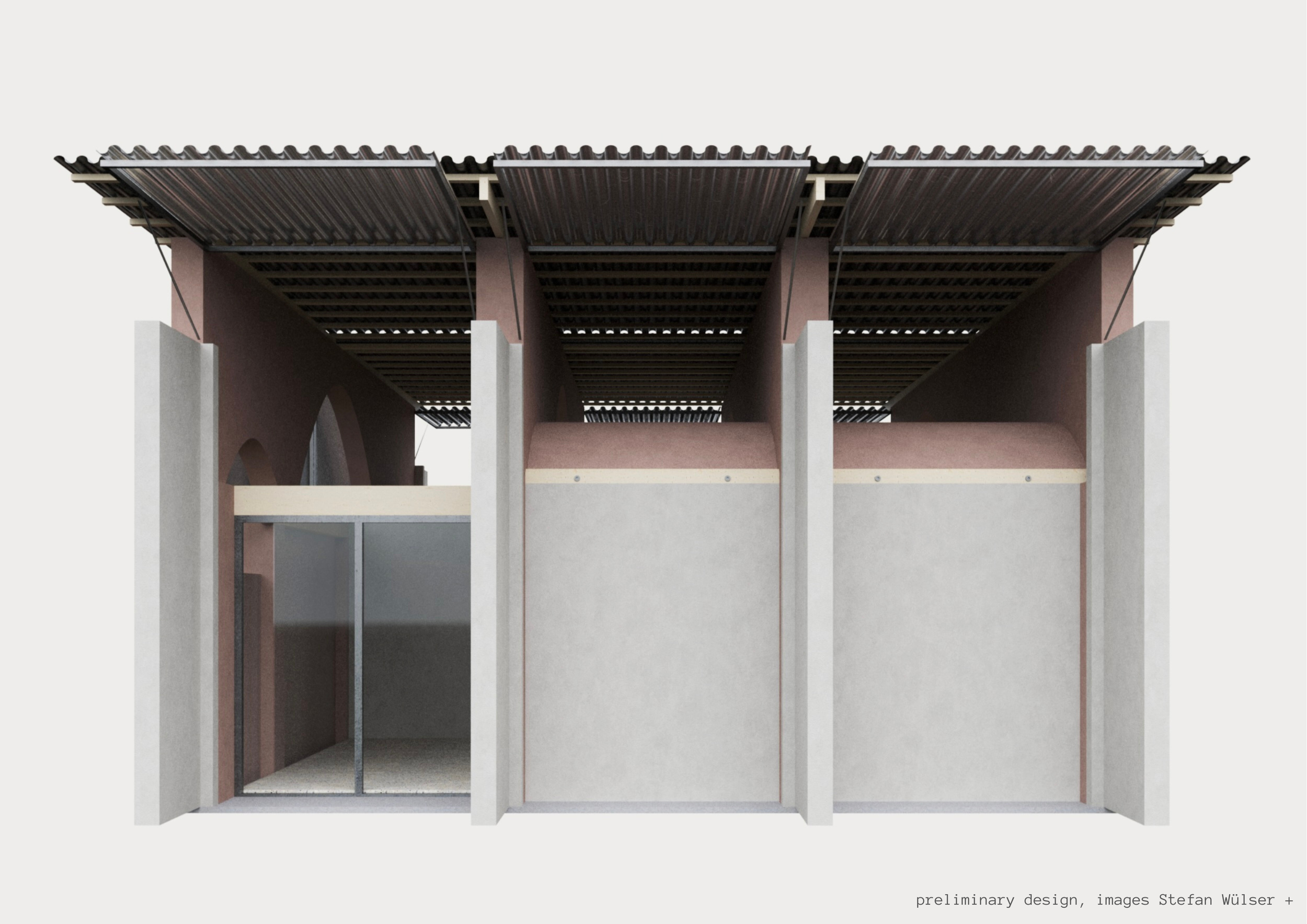 Preliminary design, renderings by Stefan Wülser+